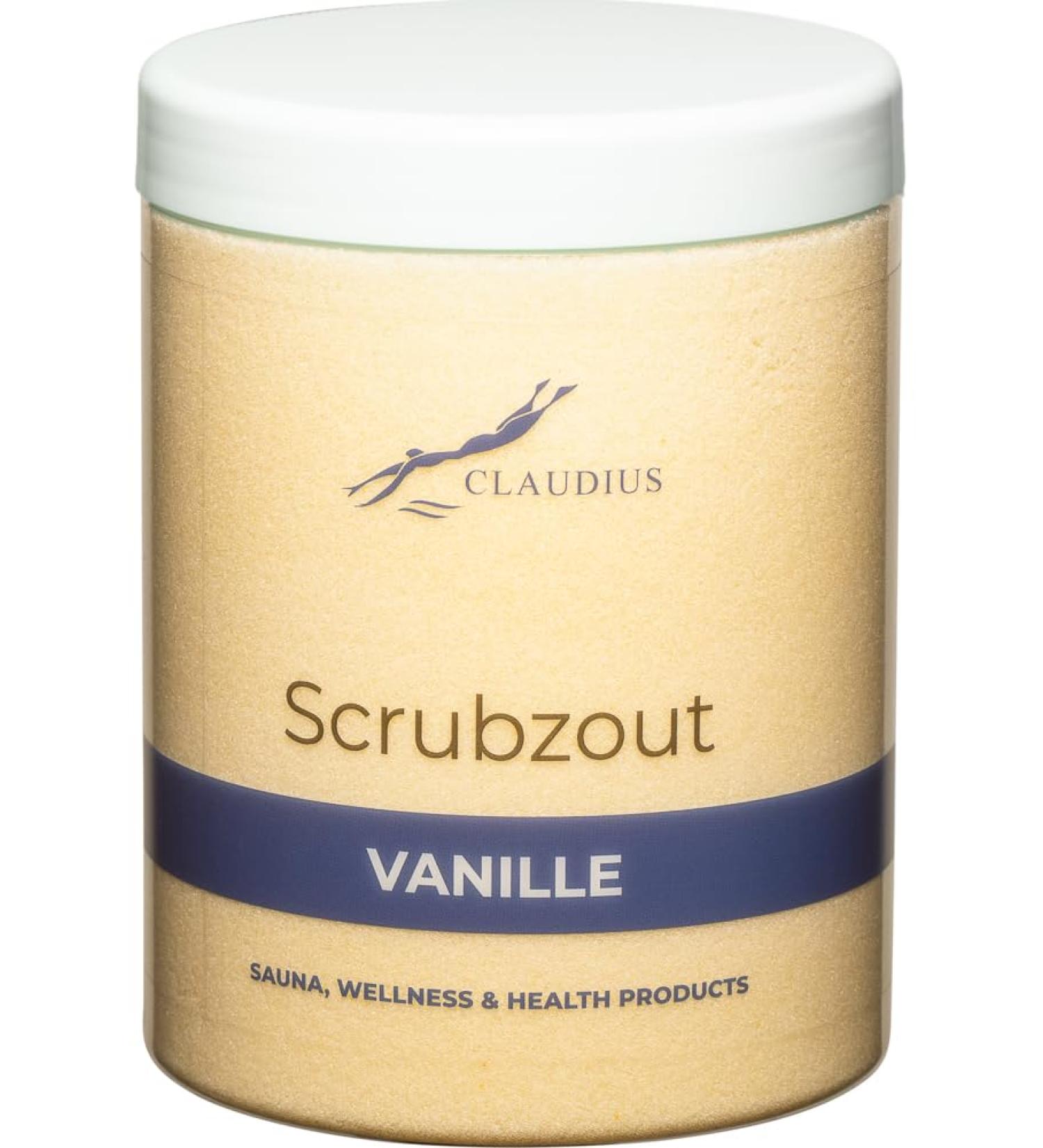 Claudius Scrub salt Vanilla in handy jar 1250 grams