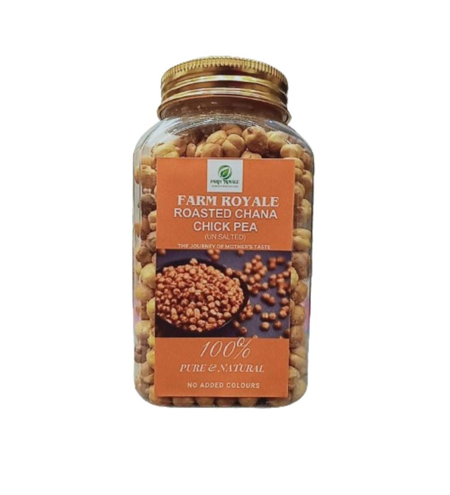 Farm Royale Roasted Chana Chick PEAS-175gm||100% Pure and Natural||Export Quality||Hand picked materrial - Buy Online on GoSupps.com