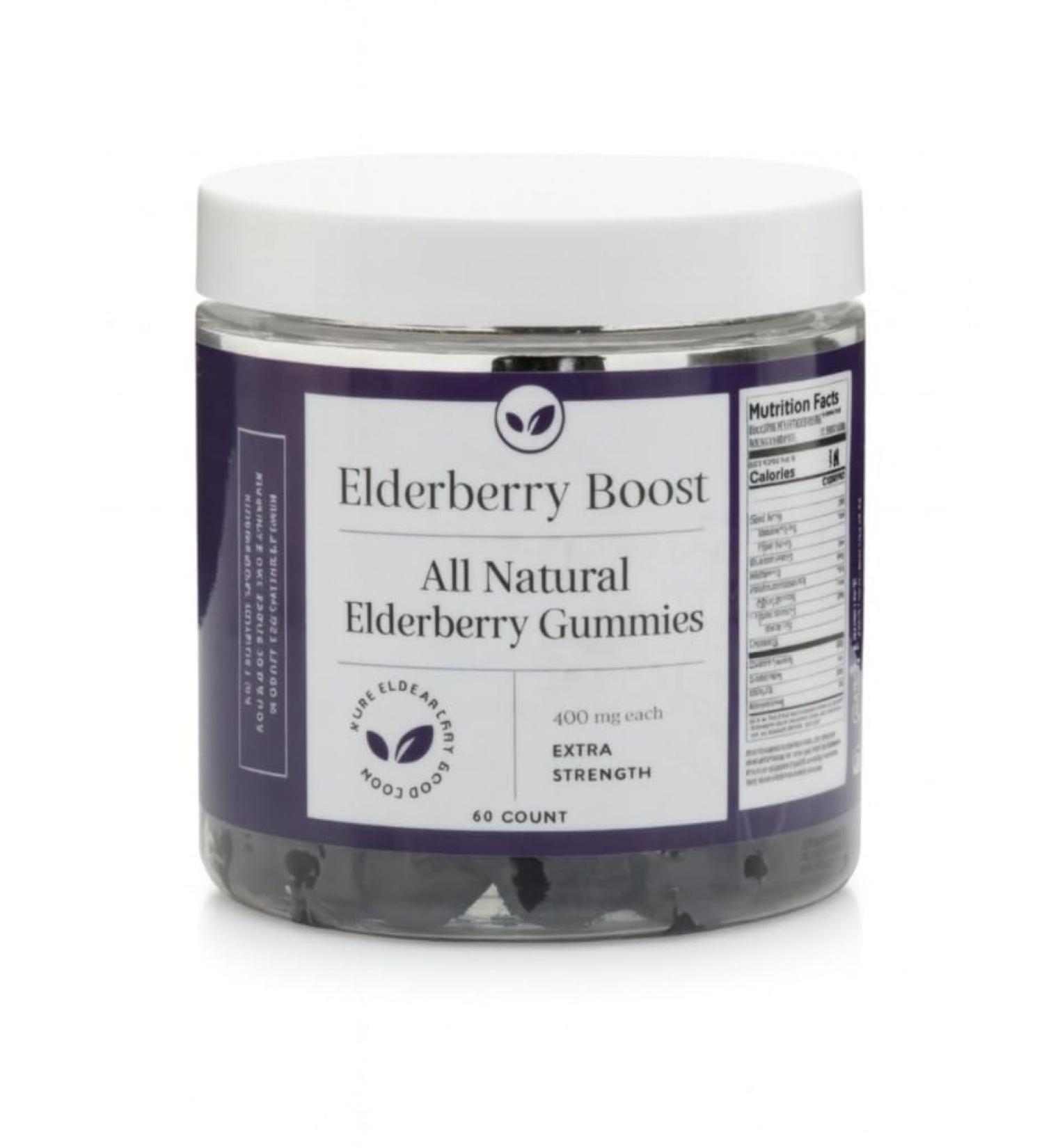 Elderberry Boost 60 ct Gummies The Most Natural Gummy 400mg PER Gummy Highest Potency