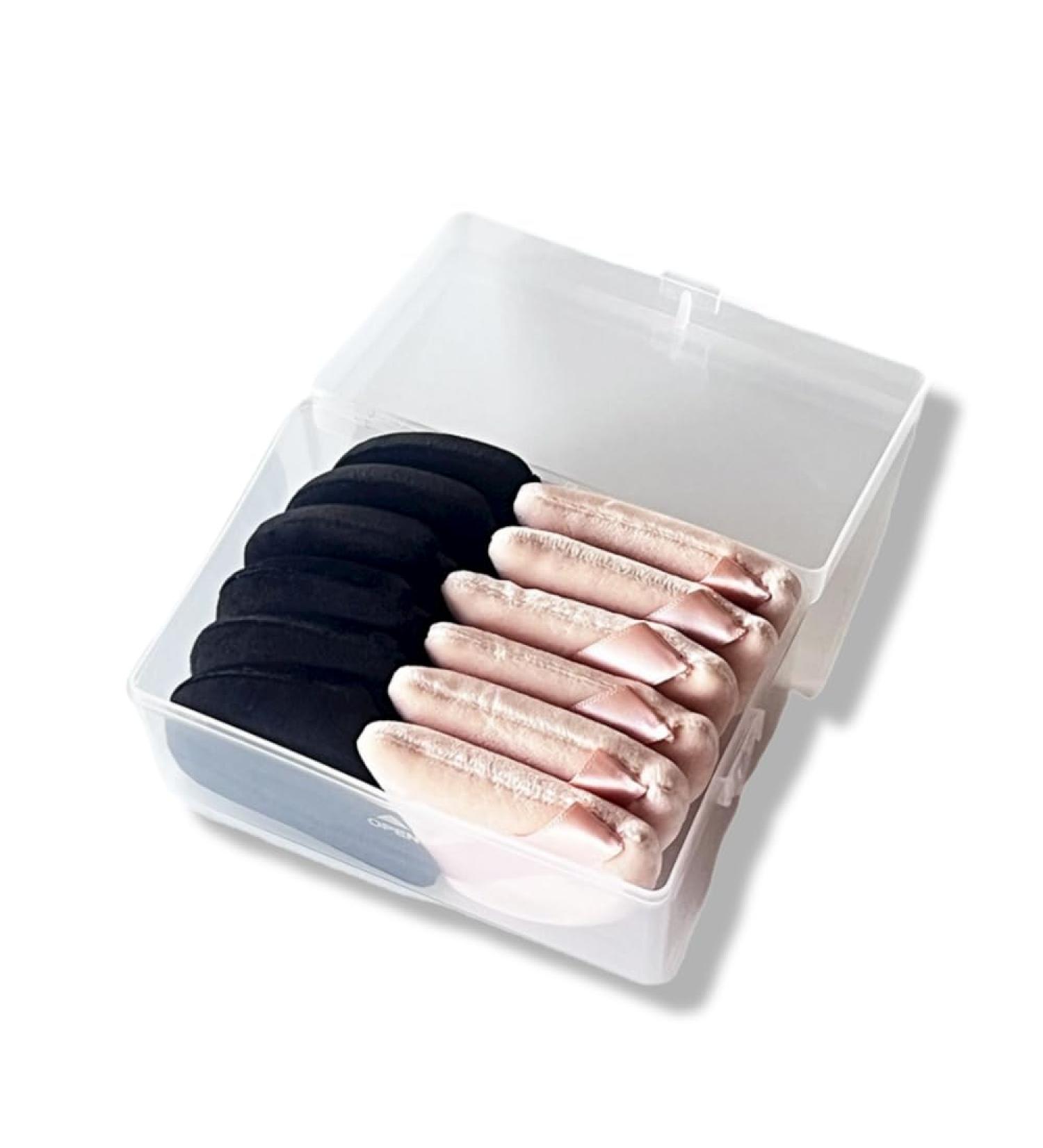 Angelkiss 62RF Powder Puff 12 Pieces Black Skin Acrylic Mixed Colour - Buy Online on GoSupps.com