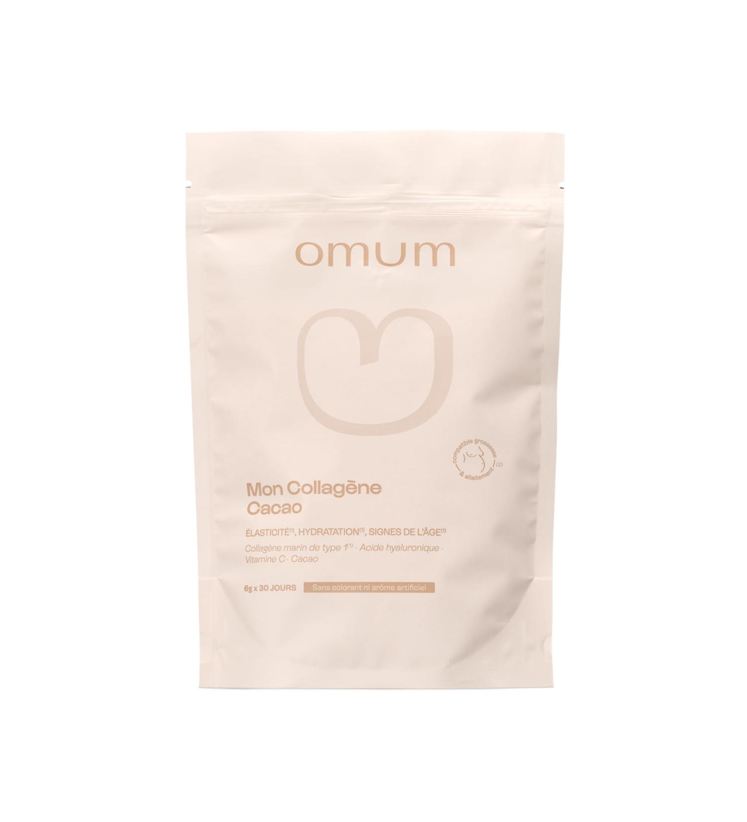 OMUM My Collagen Cocoa Elasticity Anti-Aging Hydration 180 g 1 Month Hyaluronic Acid Supplement Vitamins C Naticol Marine Collagen Natural France Compatible with Pregnancy and Breastfeeding - Buy Online on GoSupps.com
