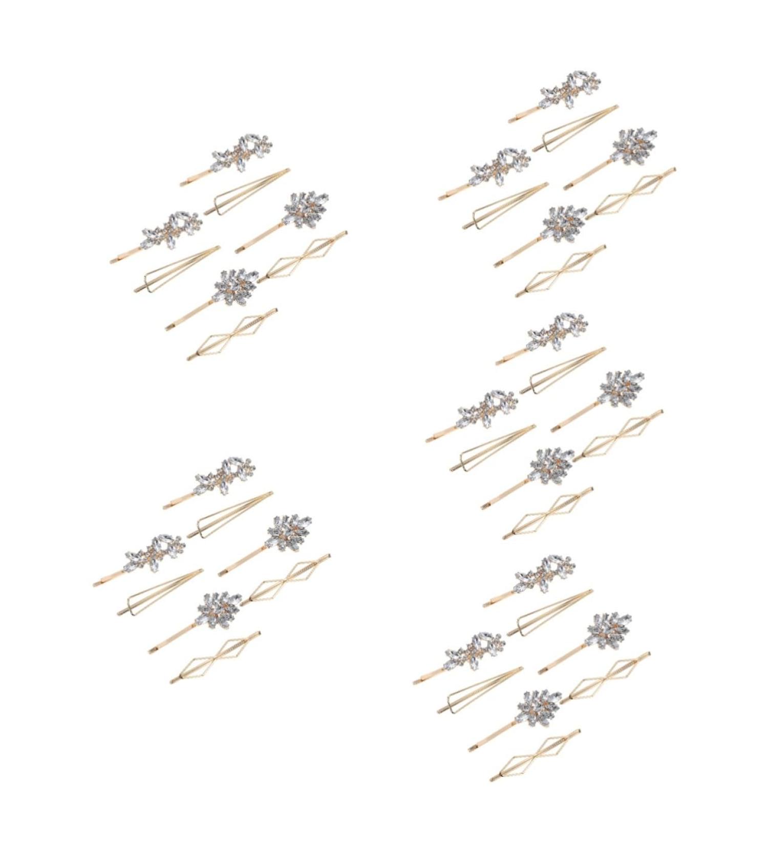 FOMIYES 20 Pairs Rhinestone Hair Clip Rhinestone Barrette Hair Clamps Barrettes Flower Hair Clip Rhinestone Hairpins Hairpin for Women European and American Zinc Alloy Bride Rhinestones - Buy Online on GoSupps.com