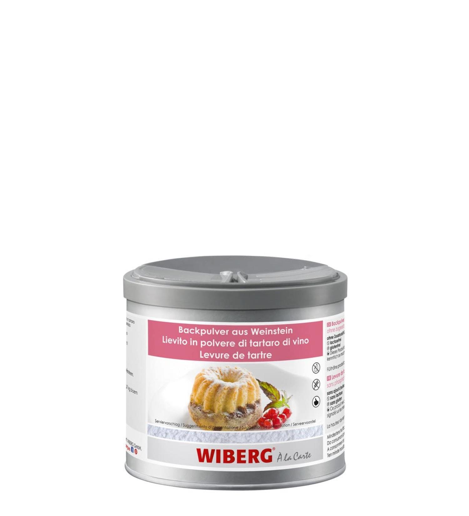Wiberg - Dry baking powder made from cream of tartar without added phosphate 420g aroma safe canister