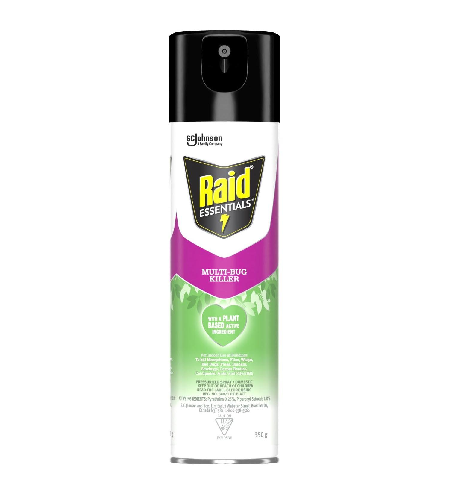 Raid Essentials Multi-Bug Killer Kills Listed Bugs On Contact 350g - Buy Online on GoSupps.com