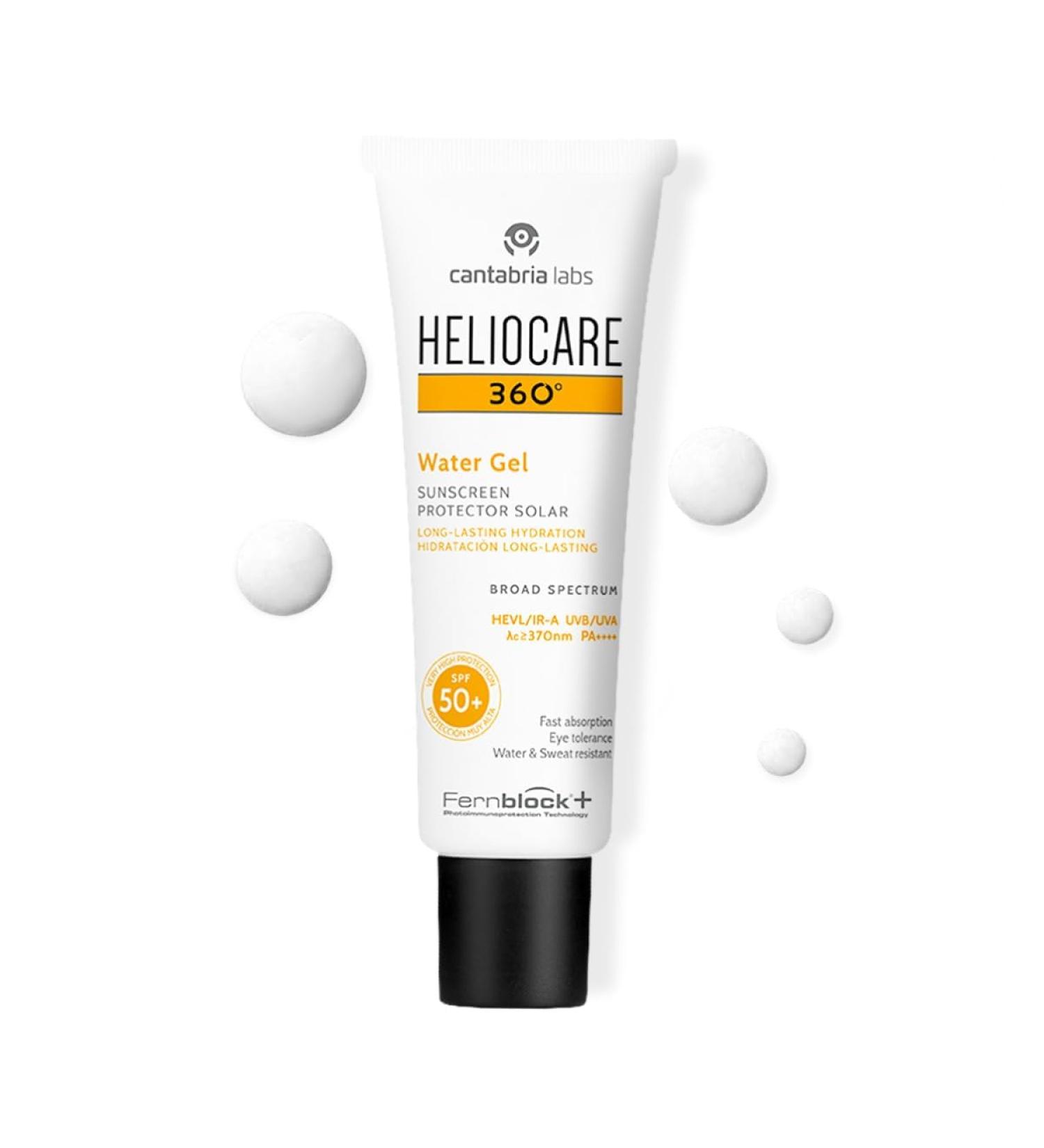 360 Water Gel Sunscreen SPF 50+ Broad Spectrum UVA/UVB Protection Long-Lasting Hydration Water & Sweat Resistant 50ml - Buy Online on GoSupps.com