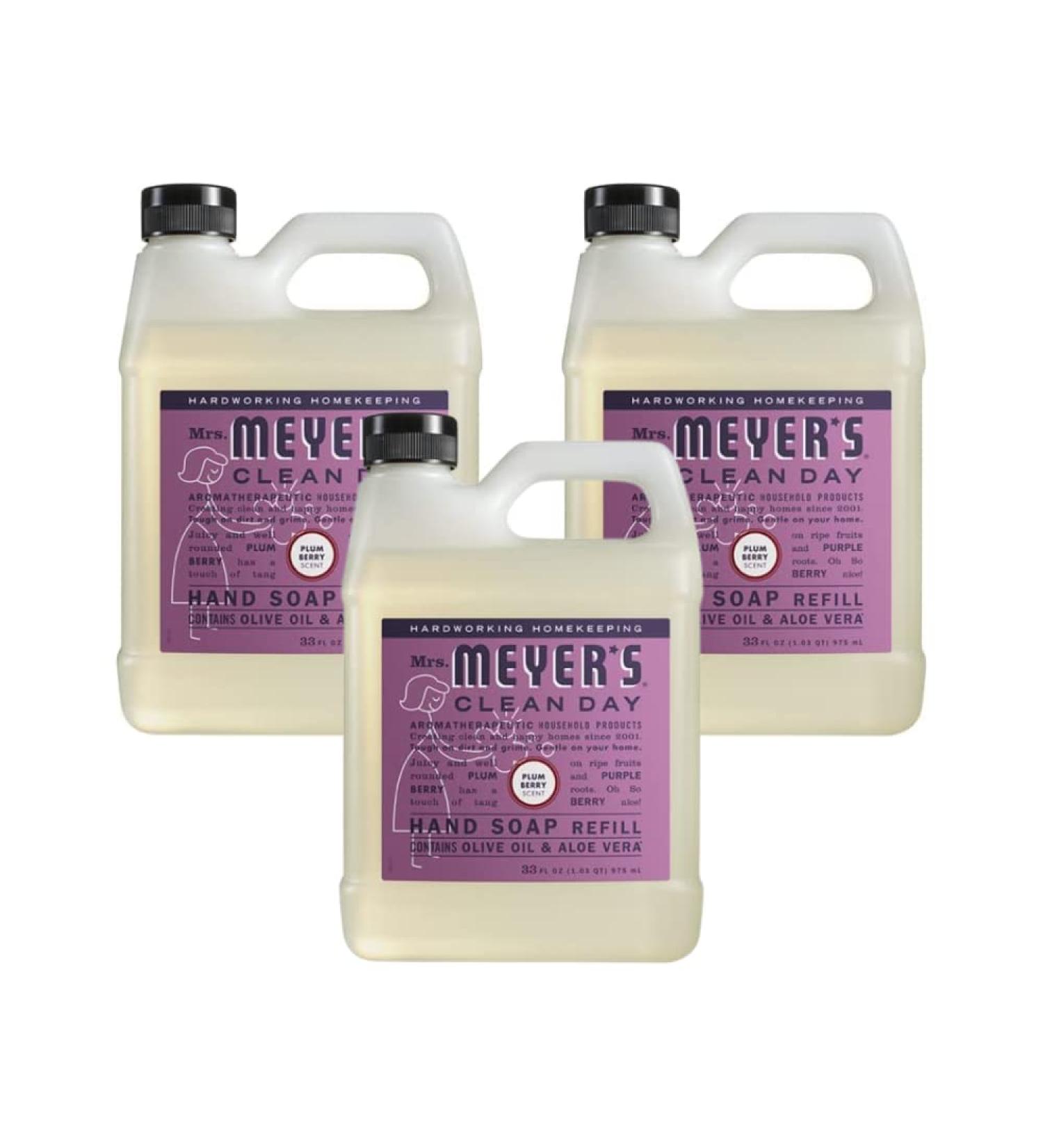 Mrs. MEYER'S Clean Day Plum Berry Scent Hand Soap Refill 33 Fl Oz. (Pack of 3) - Buy Online on GoSupps.com