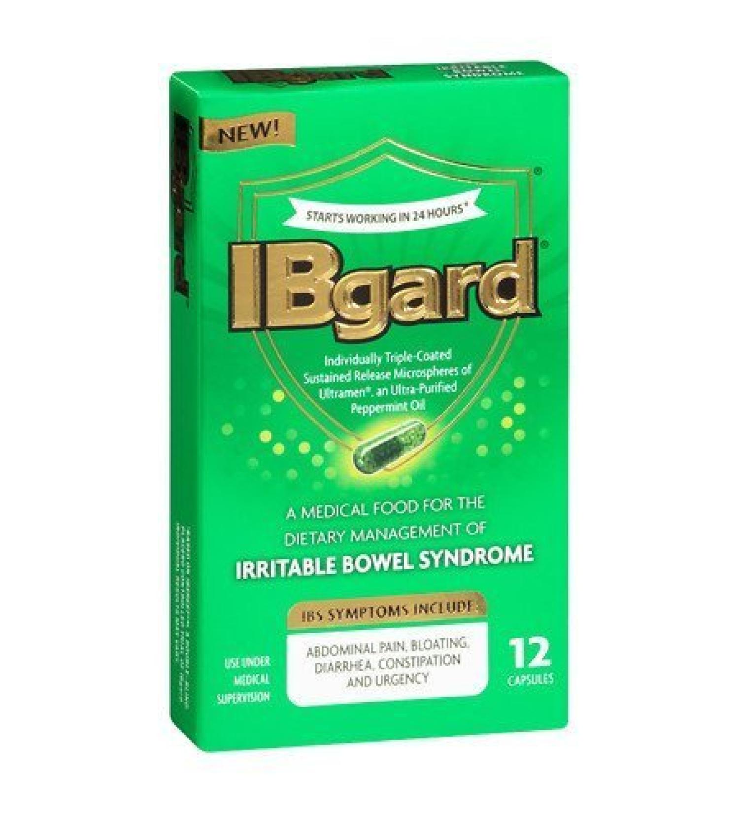 Ibgard 90miligrams Ultra Purified Peppermint Oil for Irritable Bowel Syndrome (IBS) 12 Count