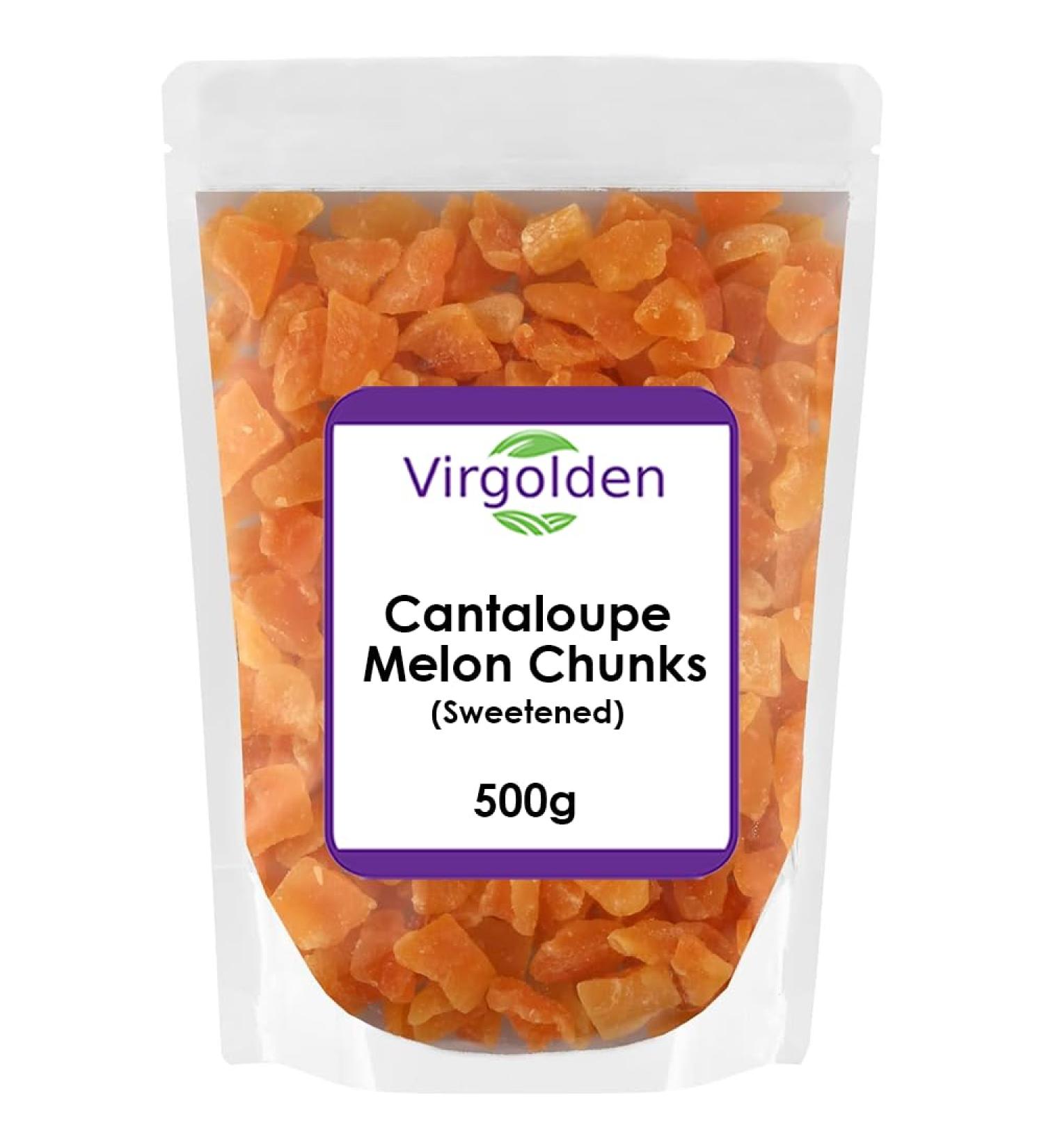 Dried Cantaloupe Melon Chunks (Sweetened) 500g by Virgolden