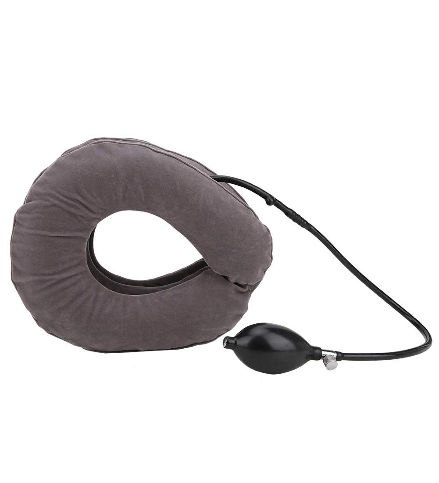 Inflatable Cervical Neck Traction Device Portable Neck Brace Support Stretcher Gray for Neck - Buy Online on GoSupps.com