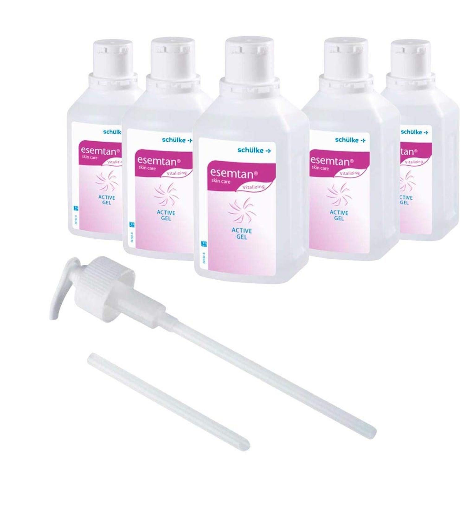 Buy 5x 500 ml Sch lke Esemtan Active Gel - Skin Care Gel for Enhanced Blood Circulation + Free Dosing Pump - International Shipping Available - Buy Online on GoSupps.com