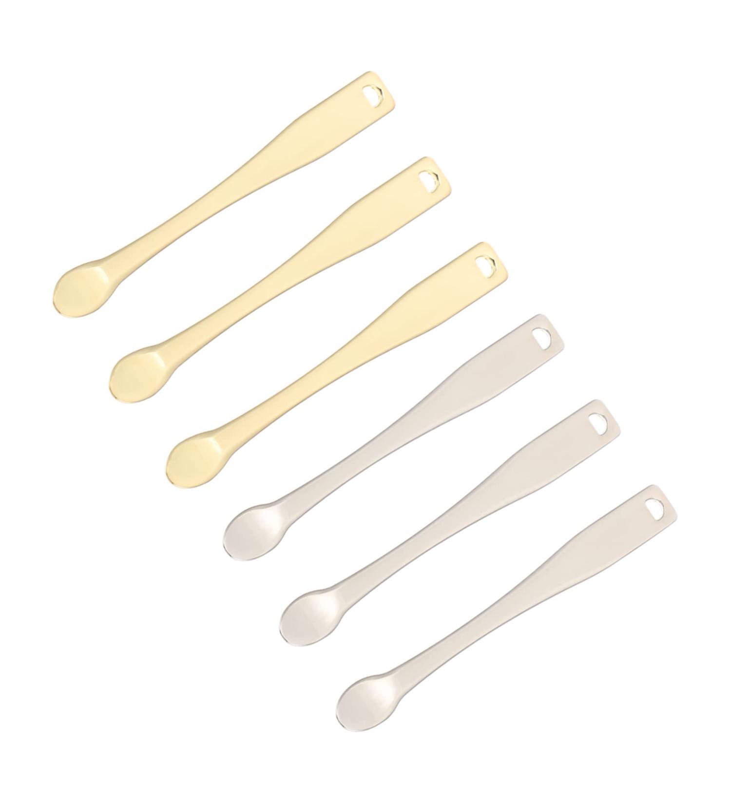 minkissy 18 Pcs Electroplating Cream Spoon Mini Makeup Spatulas Facial Cream Spatula Eye Cream Applicator Truly Beauty Cream Spoon Cosmetic Mixing Spoon Zinc Alloy Supplies Pack 1 count (Pack of 1) Golden Goldenx3pcs - Buy Online on GoSupps.com