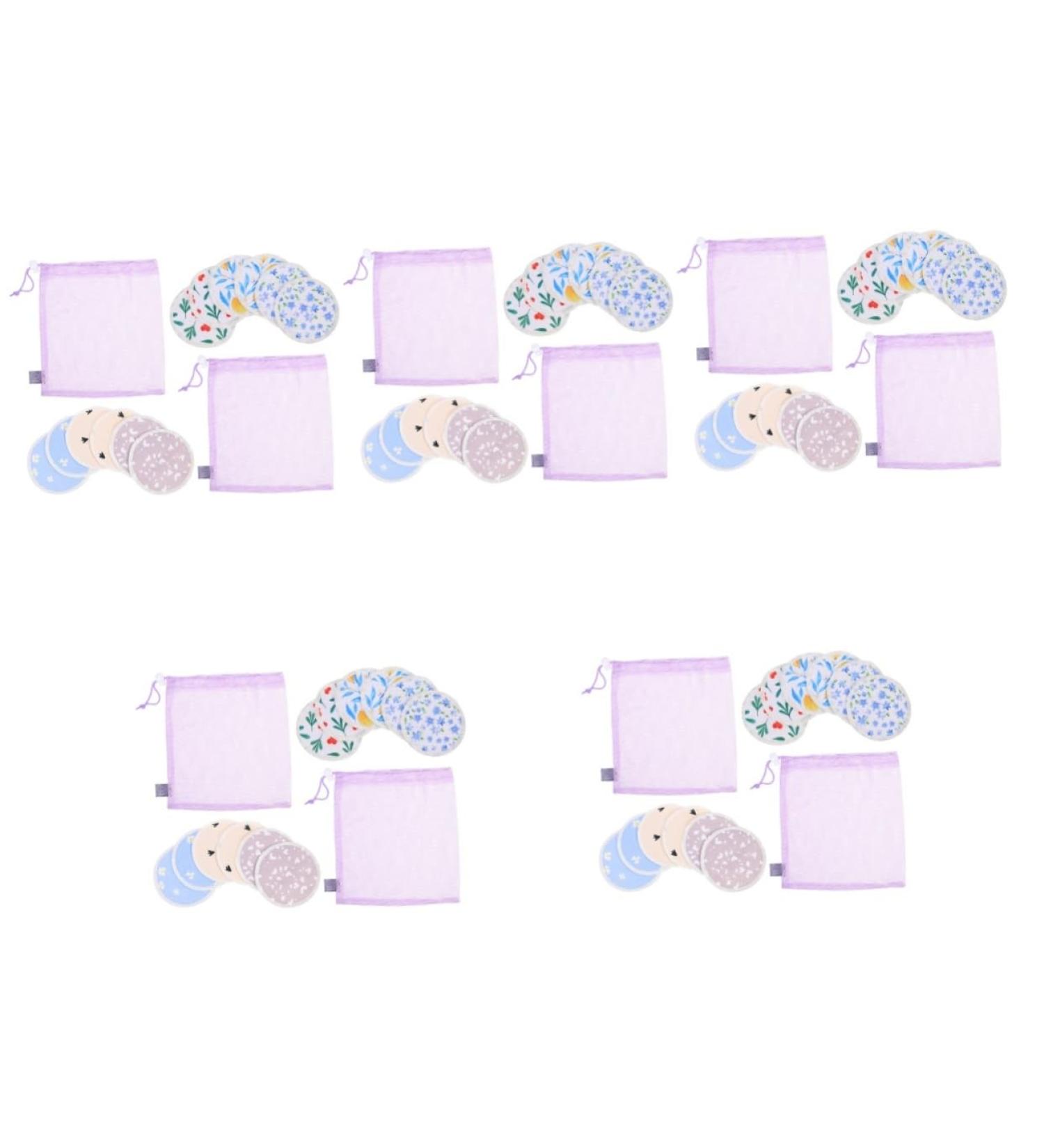 5 Sets of Reusable Washable Breast Pads for Breastfeeding - Anti-Galactorrhea Cushions & Essentials for Mothers - Buy Online on GoSupps.com