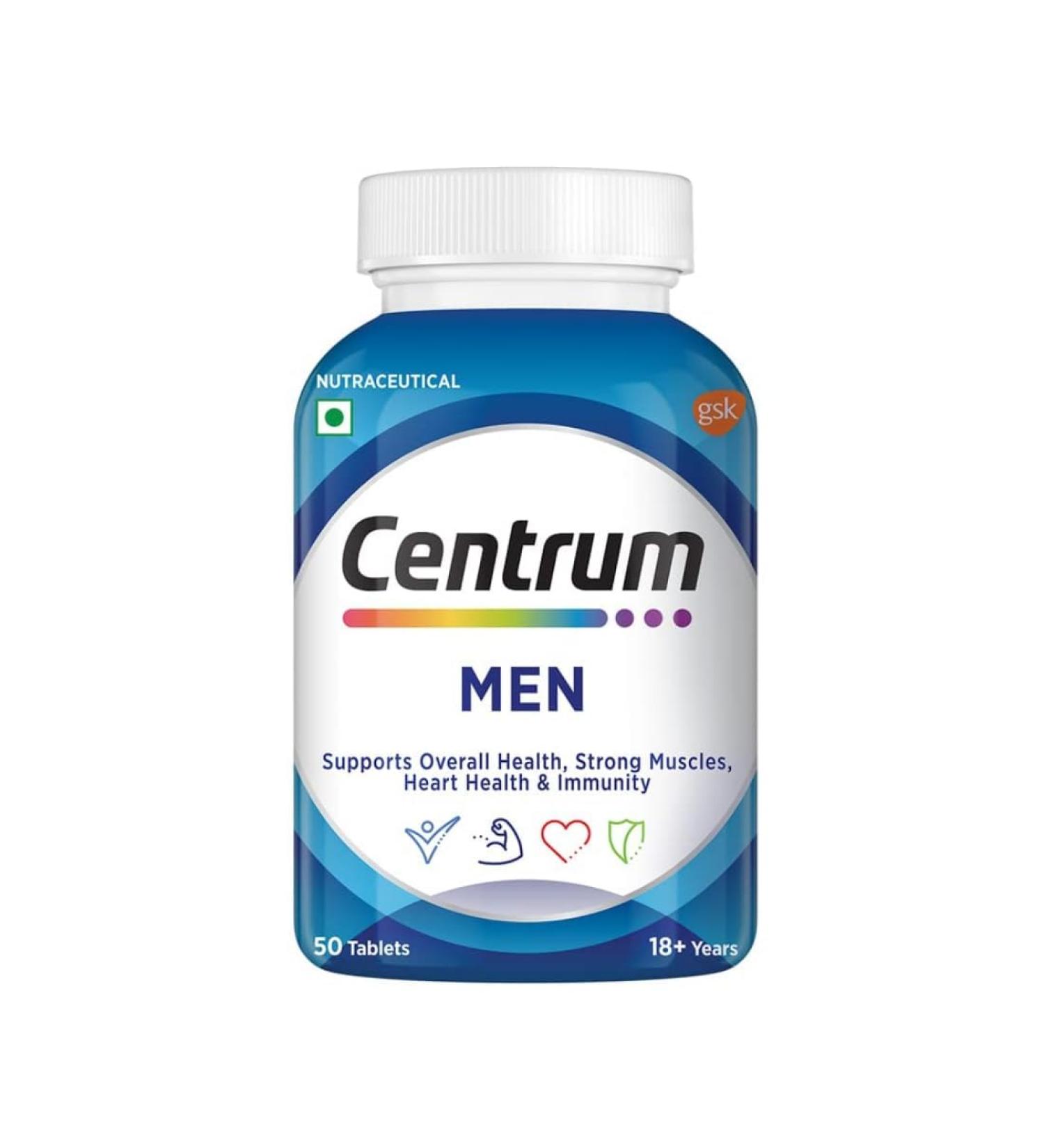 YANG Men Tablet World's No.1 Multivitamin with Grape seed extract Vitamin C & 21 other nutrients for Overall Health Strong Muscles & Immunity (Veg) 50s