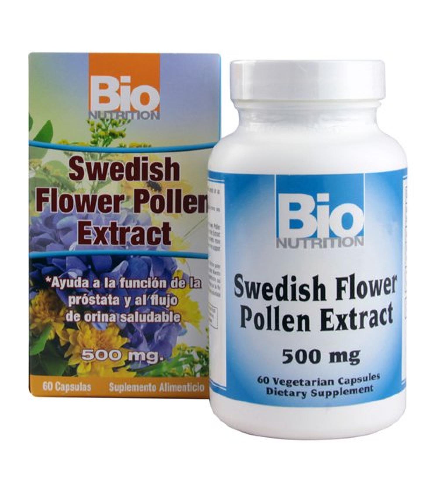 Bio Nutrition Swedish Flower Pollen Extract, 500 Mg, 60 Count