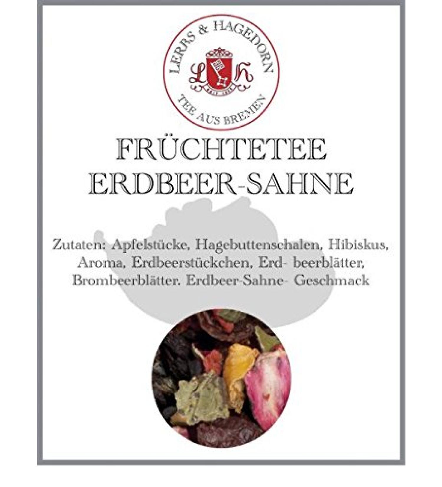  Lerbs & Hagedorn Lerbs & Hagedorn Strawberry Cream Fruit Tea | Strawberry cream approx. 2 kg (162 litres) apple pieces rosehip peels hibiscus - Buy Online on GoSupps.com
