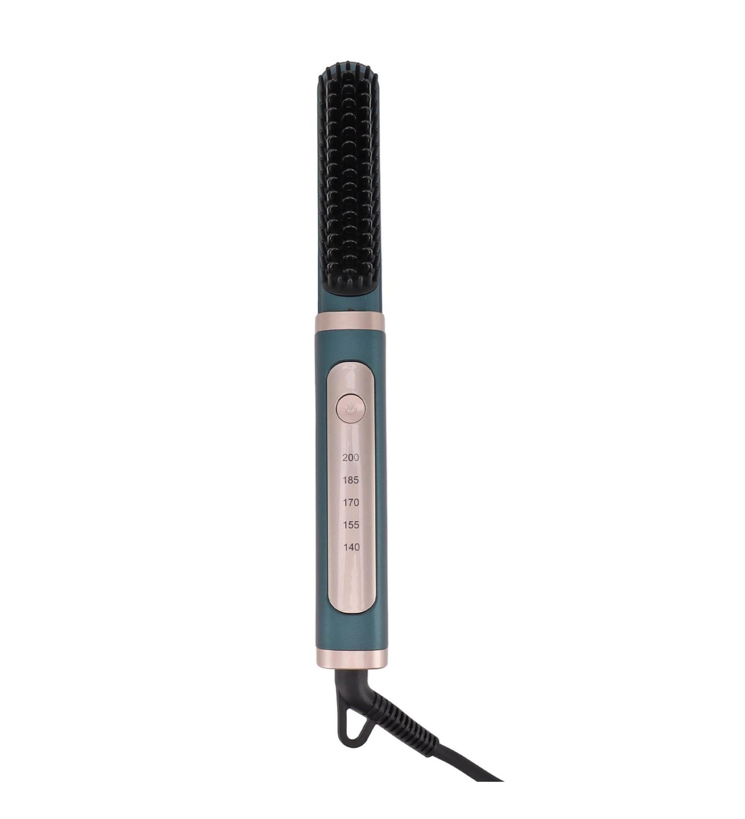 Hair Straightener Comb - Electric Straightening Brush for All Hair Types | Ceramic Heating & Rotating Wire | Home Use (US Plug - Buy Online on GoSupps.com