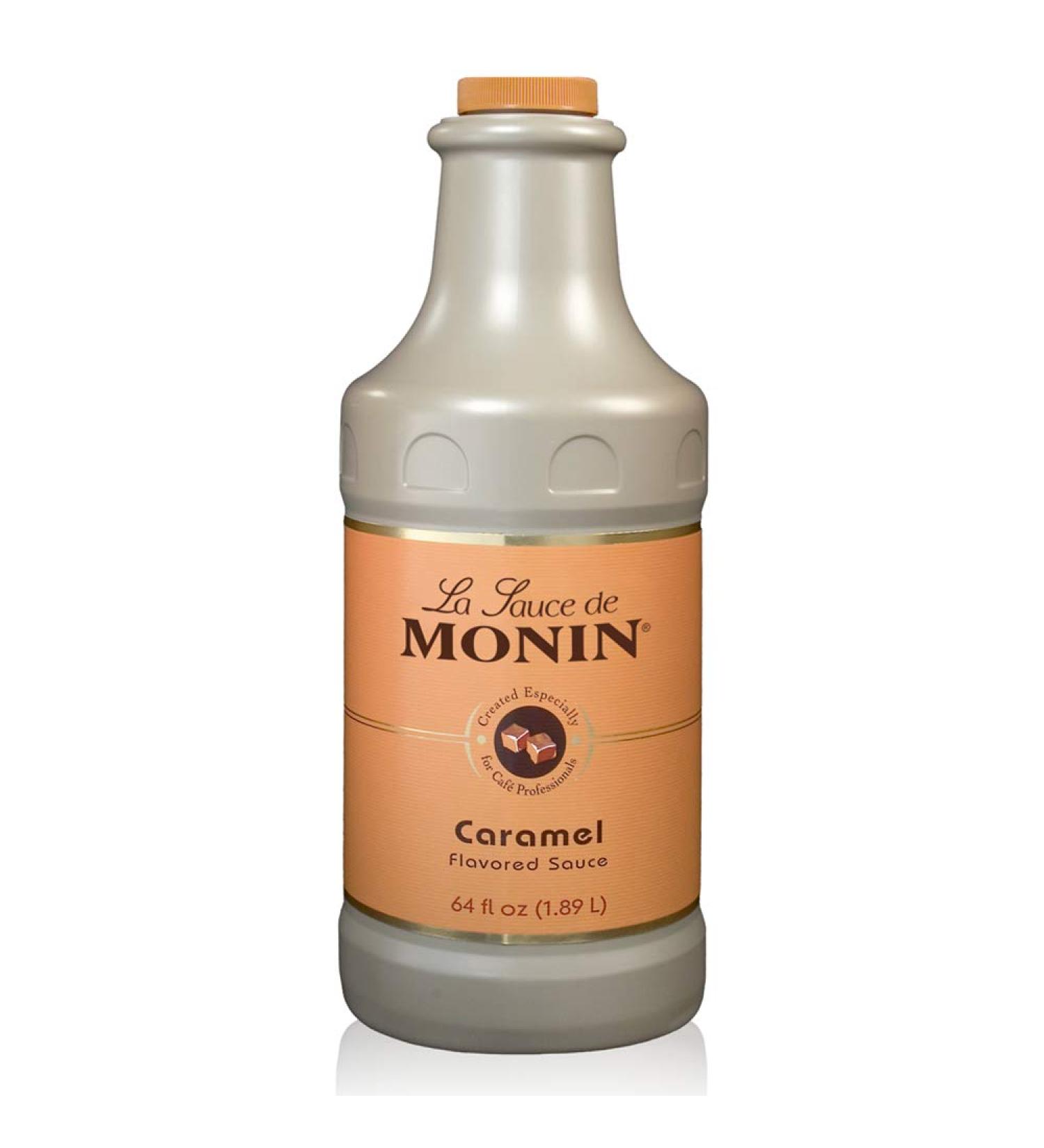 Monin Gourmet Caramel Sauce - Rich & Buttery 64 Fl Oz | Gluten-Free & Non-GMO | Perfect for Desserts, Coffee, and Snacks - Buy Online on GoSupps.com