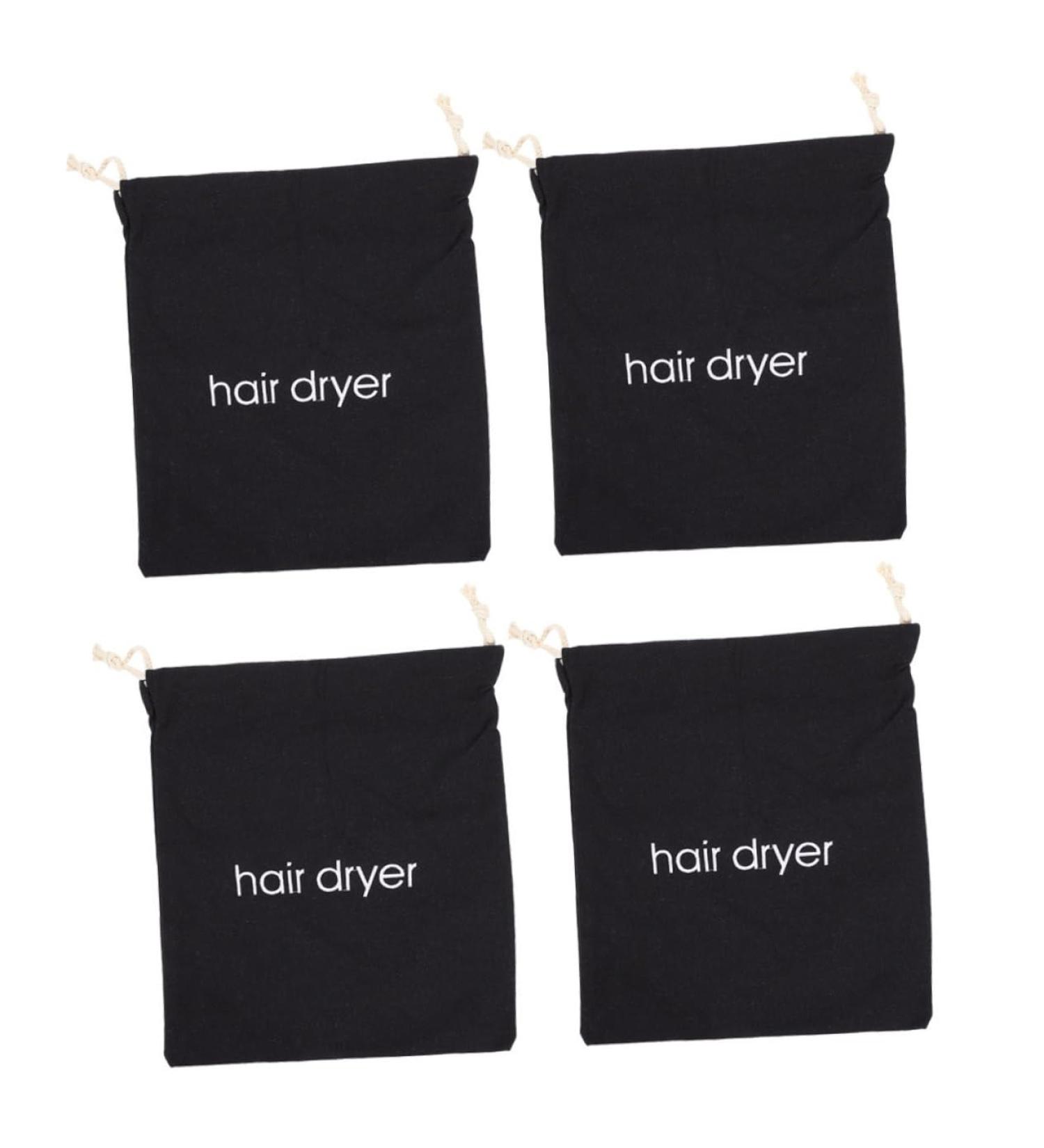 Baluue 4pcs Hair Dryer Storage Bag Curling Hair Dryer Travel Tote Bag Travel Supplies Hair Bag Black Fabric - Buy Online on GoSupps.com