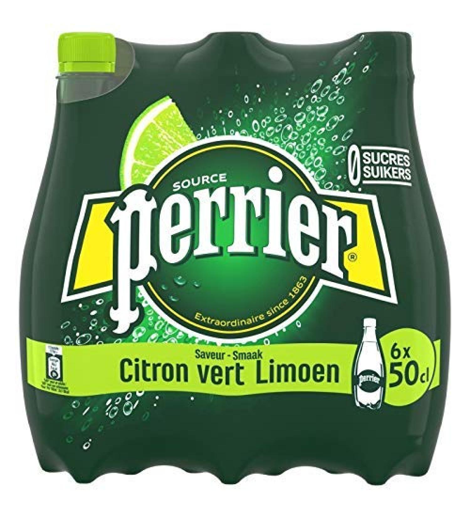 Perrier Sparkling Water Lime Flavor 6 x 50 ml