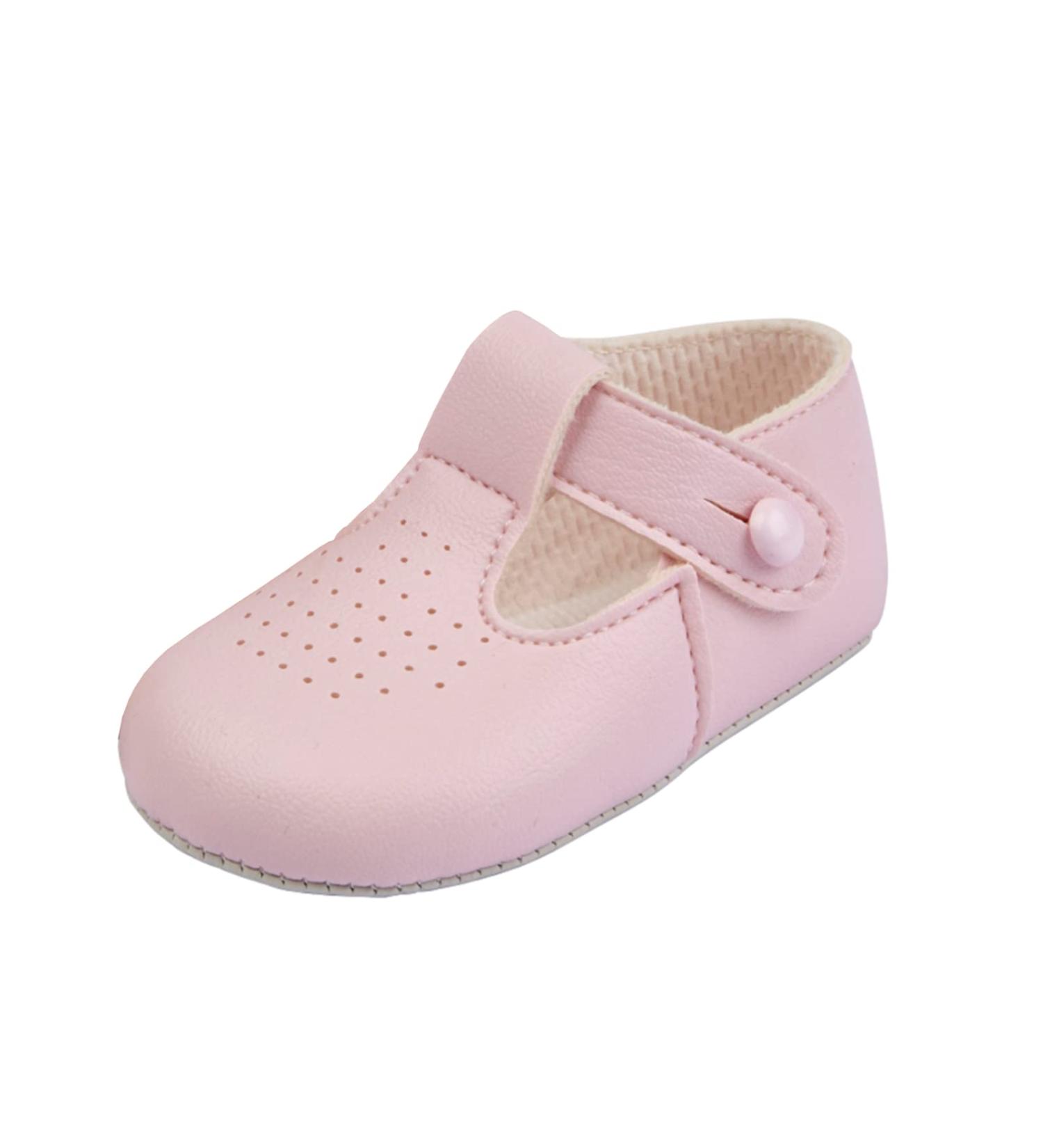 Early Days Baypods Baby Shoes - Soft Soled Pre Walker Shoes for Boys & Girls - T Bar Style Shoe - Made in England - Pink (3 UK Child) - Buy Online on GoSupps.com