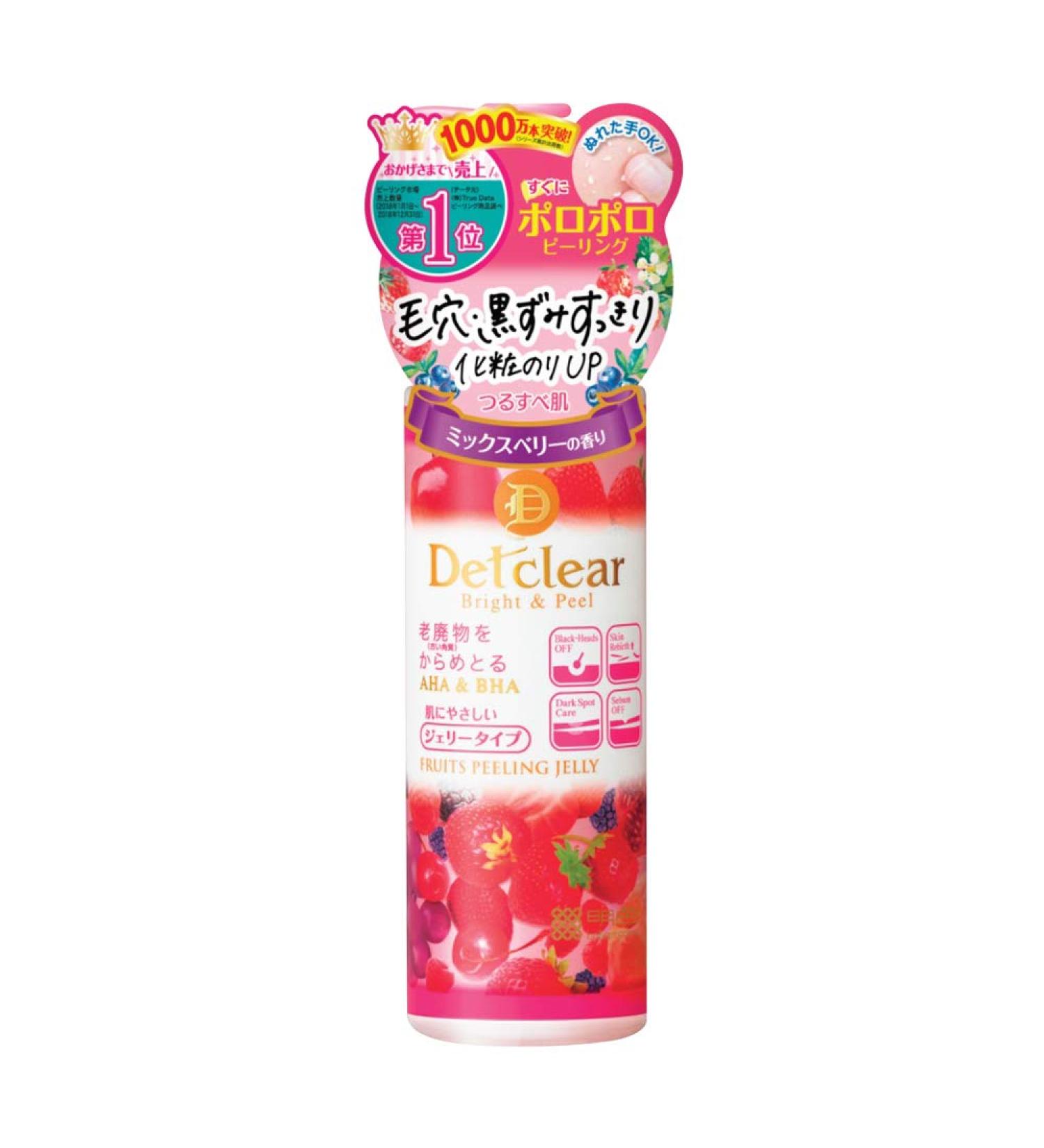 Meishoku Detclear Bright & Peel Fruits Peeling Jelly - Berry 6.1 fl oz (180 ml) | Exfoliating Gel for Radiant Skin - Buy Online on GoSupps.com