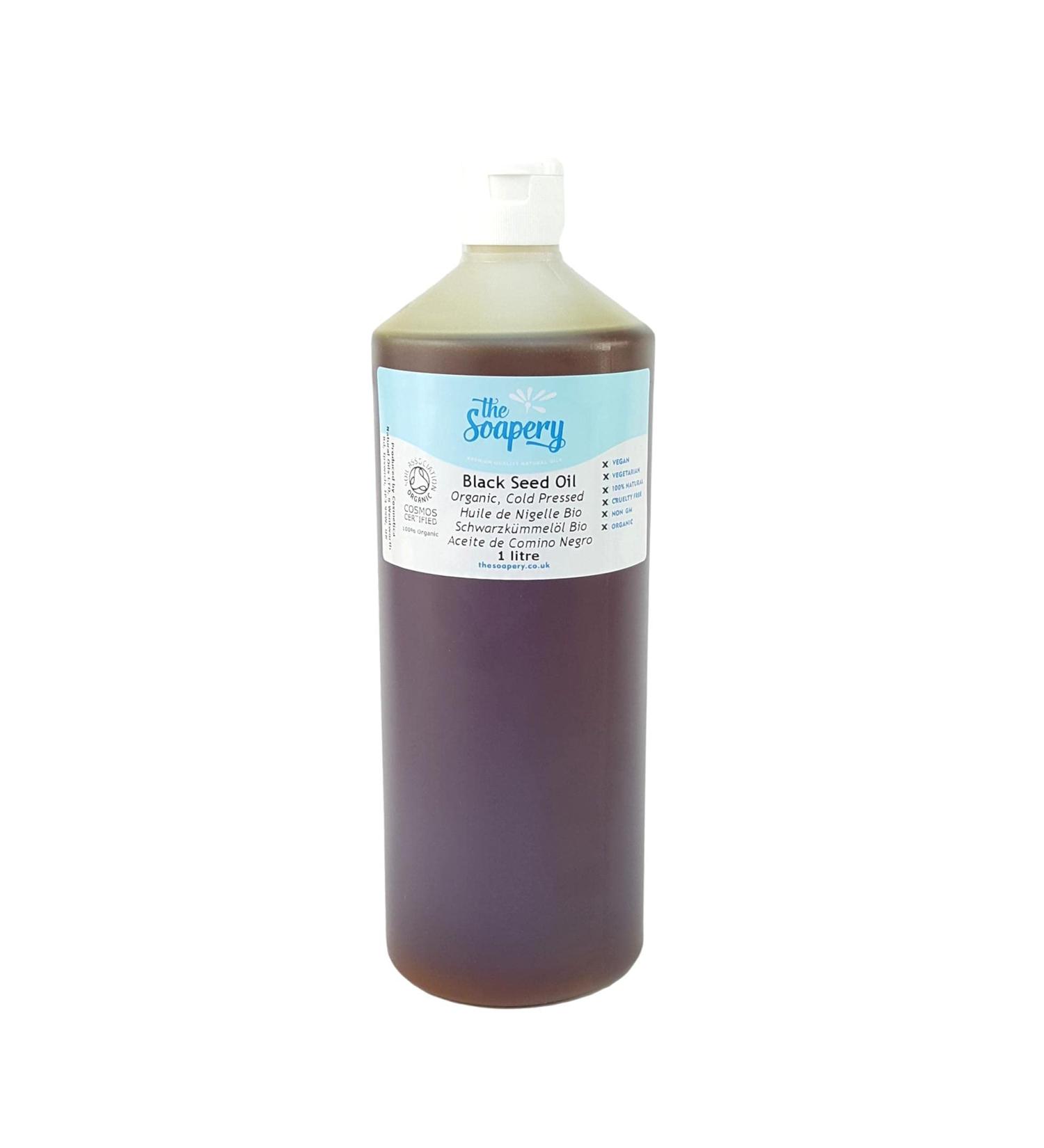 Black Cumin Seed Oil Organic 1 litre - Cold Pressed Raw Pure Virgin Unrefined
