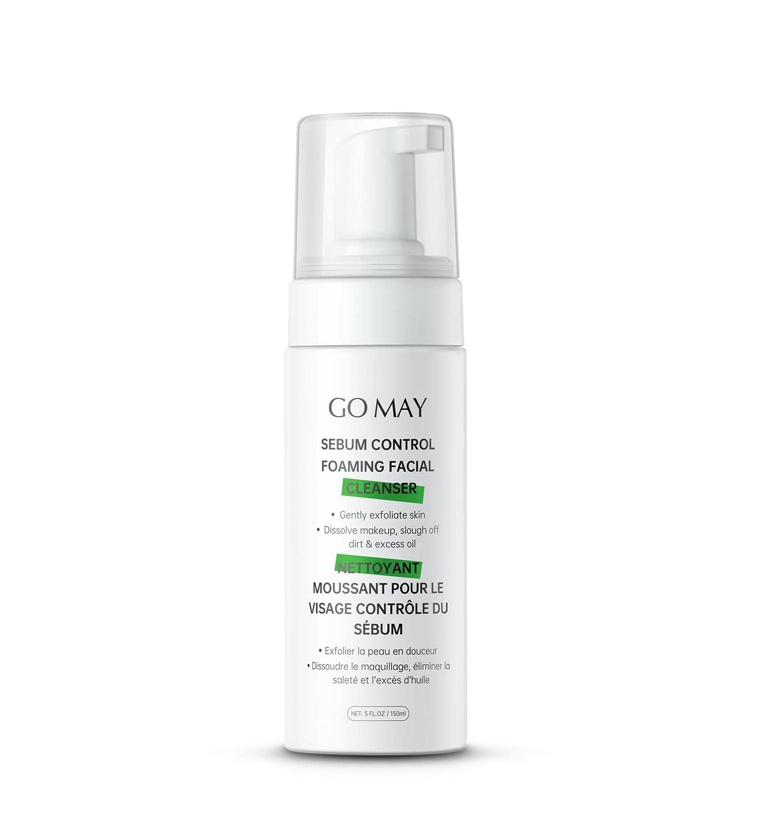 GO MAY Sebum Control Foaming Facial Cleanser | Clear Skin | Gentle Daily Cleanser - 5 FL.OZ International Shipping Available - Buy Online on GoSupps.com