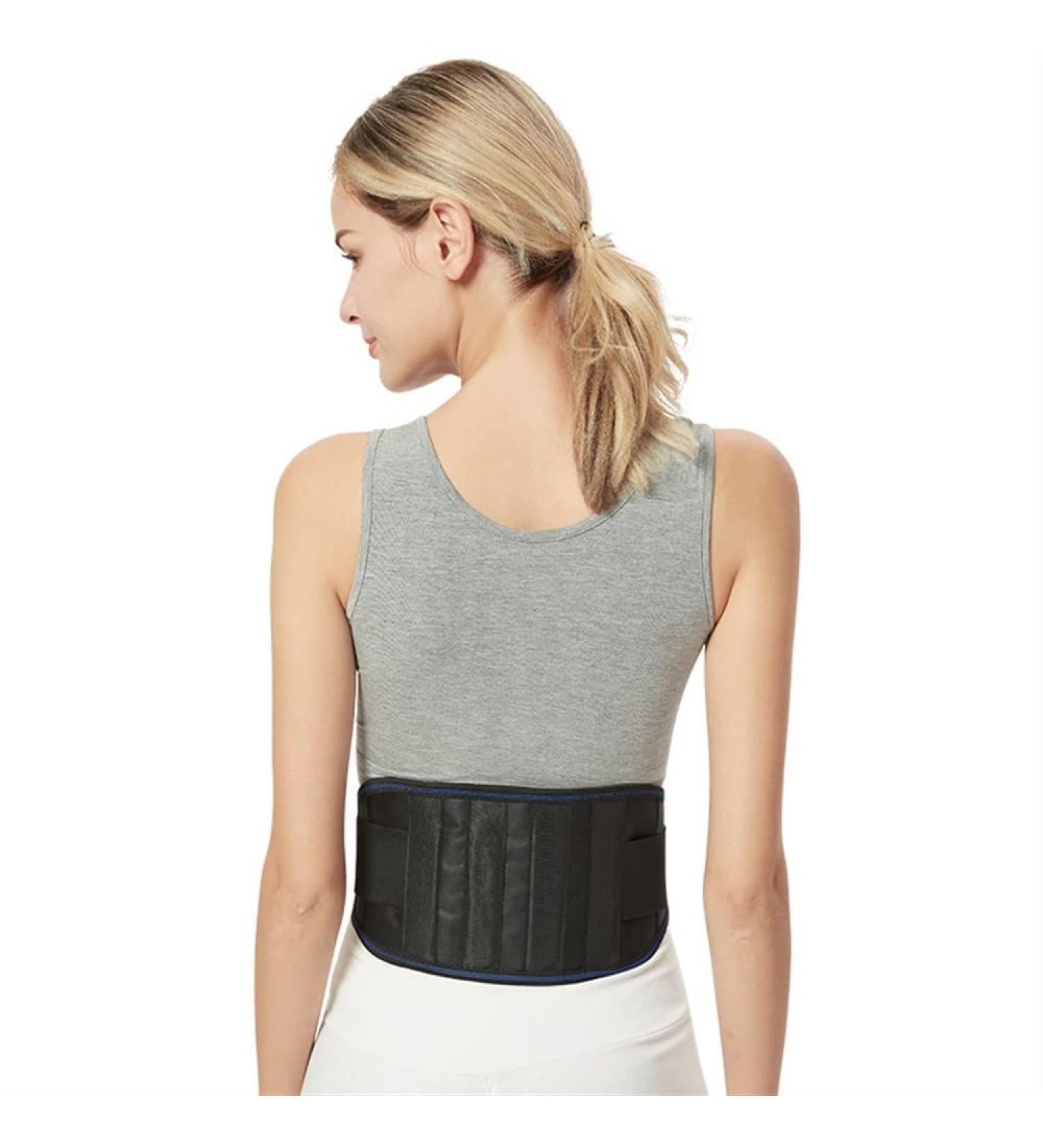 Adjustable Lumbar Spine Support Belt | Self-Warming Magnetic Therapy for Pain Relief | Black XXL - Men & Womens Back Support - Buy Online on GoSupps.com