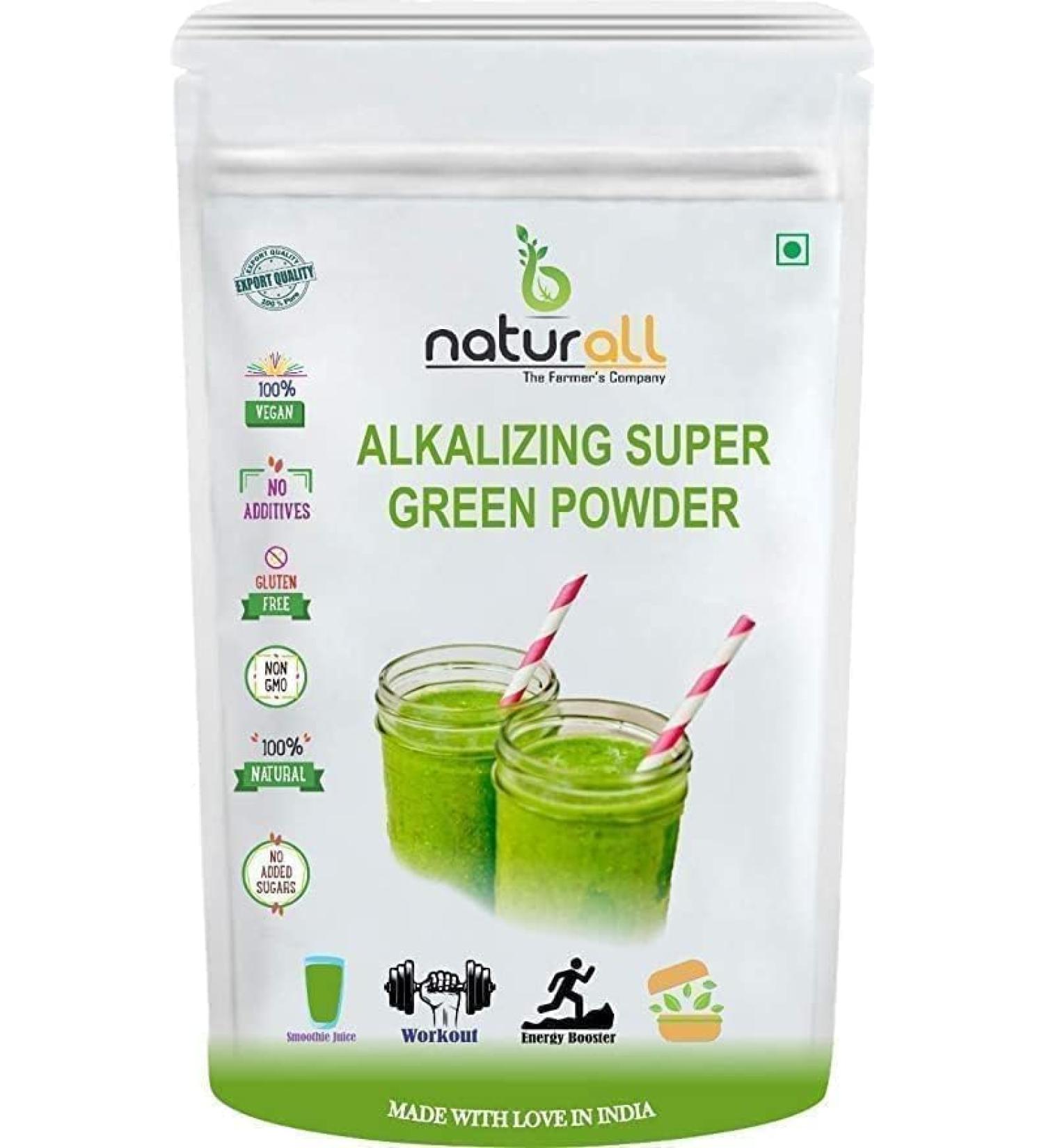 SENTA Alkalizing Super Greens | Natural Vitamins and Minerals | Rich in Antioxidants - 100 GM by B Naturall - Buy Online on GoSupps.com