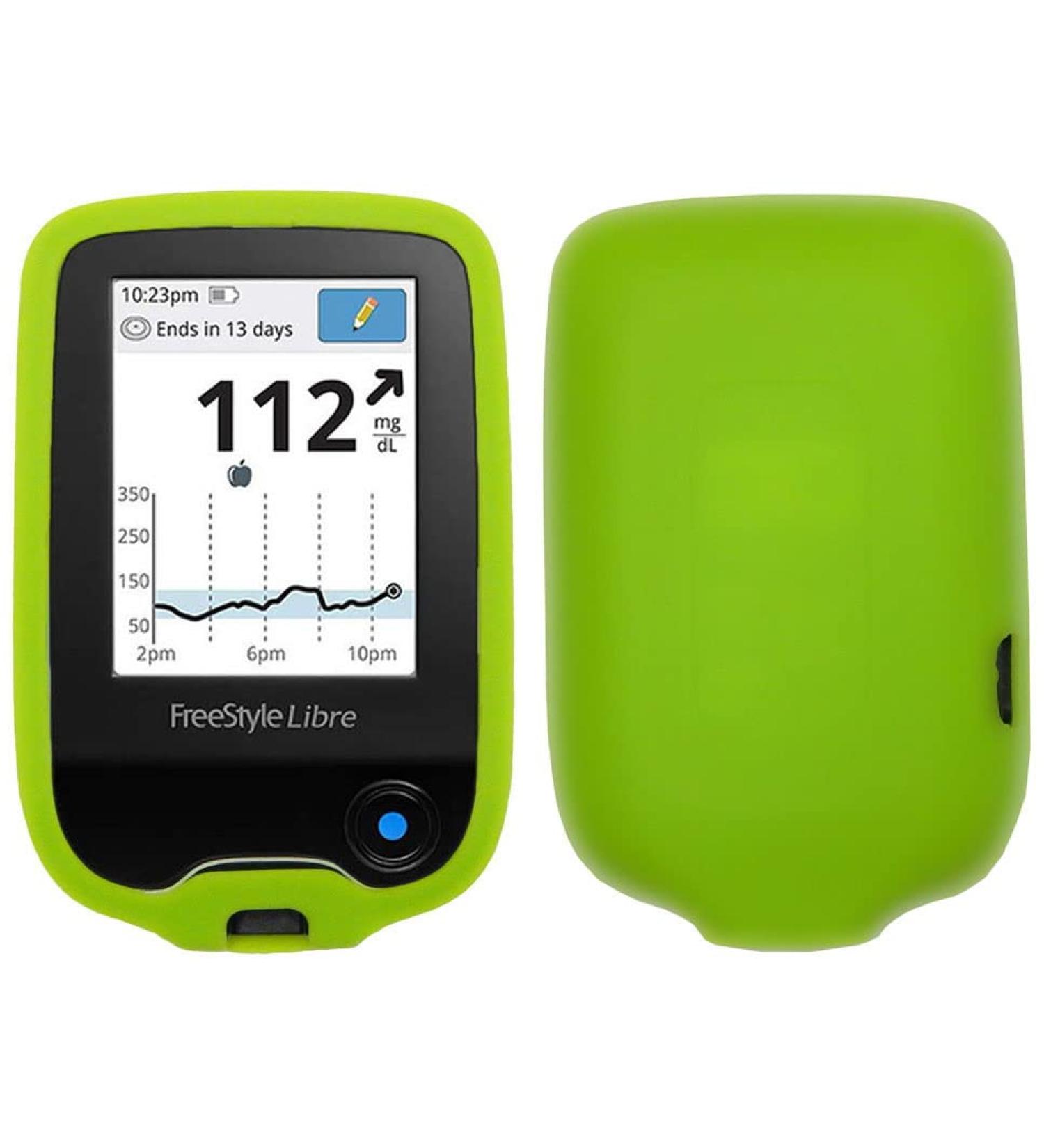 Premium Silicone Case for Freestyle Libre/Freestyle Libre 2 (Continuous Glucose Monitor) (Green)