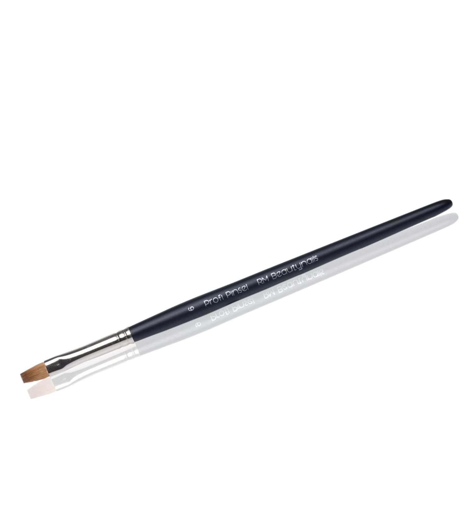 Kolinsky UV Gel Brush Size 6 - Short Handle Nail Art Brush with Black & Silver Ferrule for Professional Nail Design - Buy Online on GoSupps.com