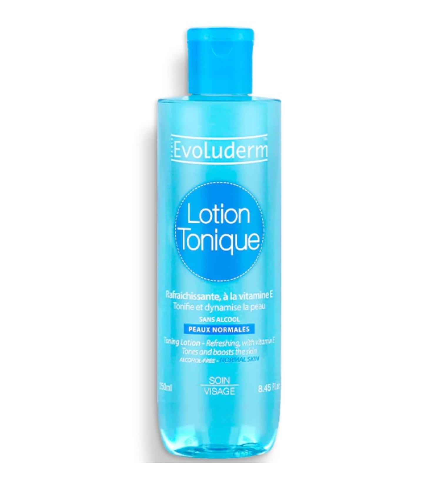 Evoluderm EVOLUDERM - Refreshing Tonic Lotion for Normal Skin - 250 ml - 94% Natural Origin - Vegan - Made in France