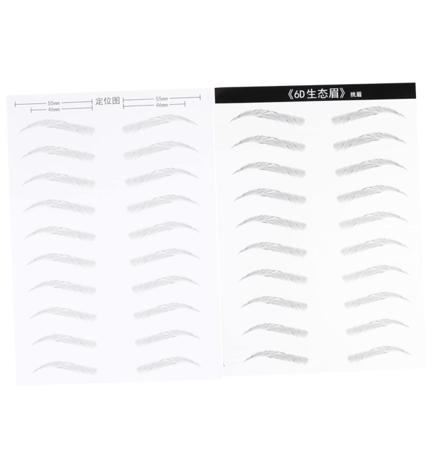 Mikinona 2 Pairs Disposable Makeup Tools 4d Hair-like Authentic Eyebrows Template Eyebrow Trimming The Lazy - Buy Online on GoSupps.com