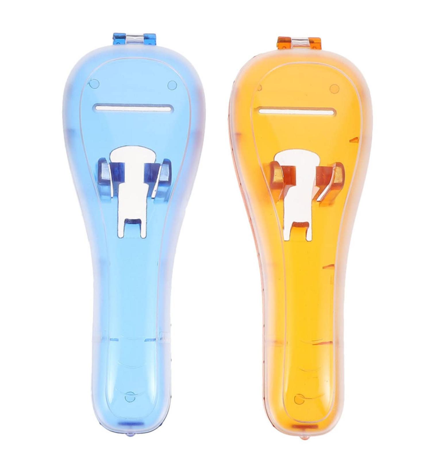 2 Series Box Razor Storage Set - Universal Travel Razor Case & Cover | Safe & Portable Razor Organizer (16.5x6x3.5cm) - Orange & Blue - Buy Online on GoSupps.com