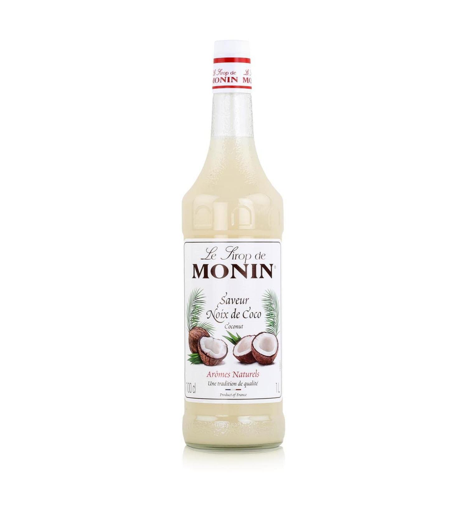 MONIN Coconut Syrup for Cocktail Lemonade and Soda - Natural Flavours - 1L - Buy Online on GoSupps.com