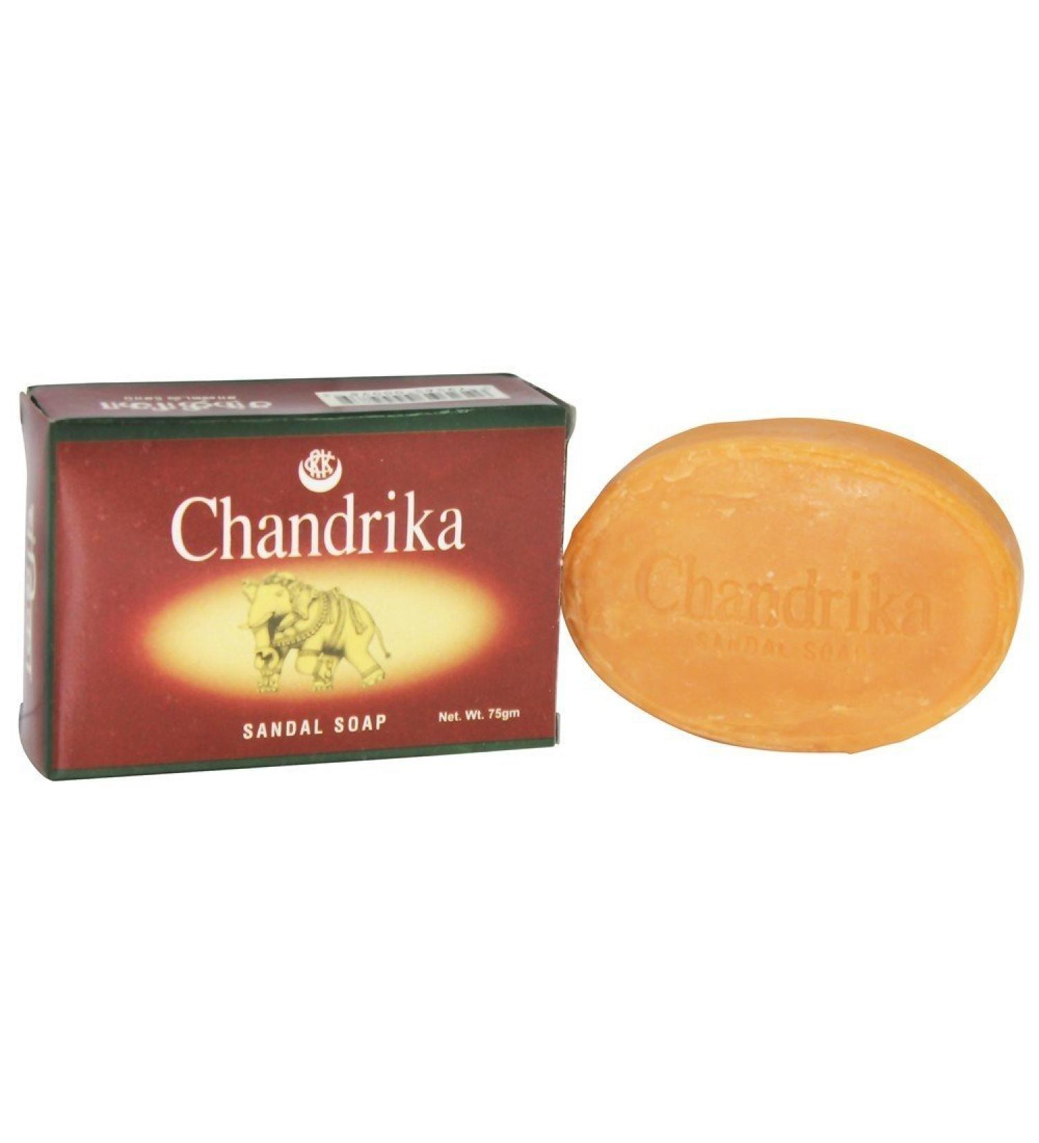 Chandrika Sandal Soap Bar - Coconut Oil and Sandalwood - Men & Women - Cleansing & Moisturizing - Face, Bath, Body Wash - Vegan Soap - 2.64 Oz (6 Pack) - Buy Online on GoSupps.com