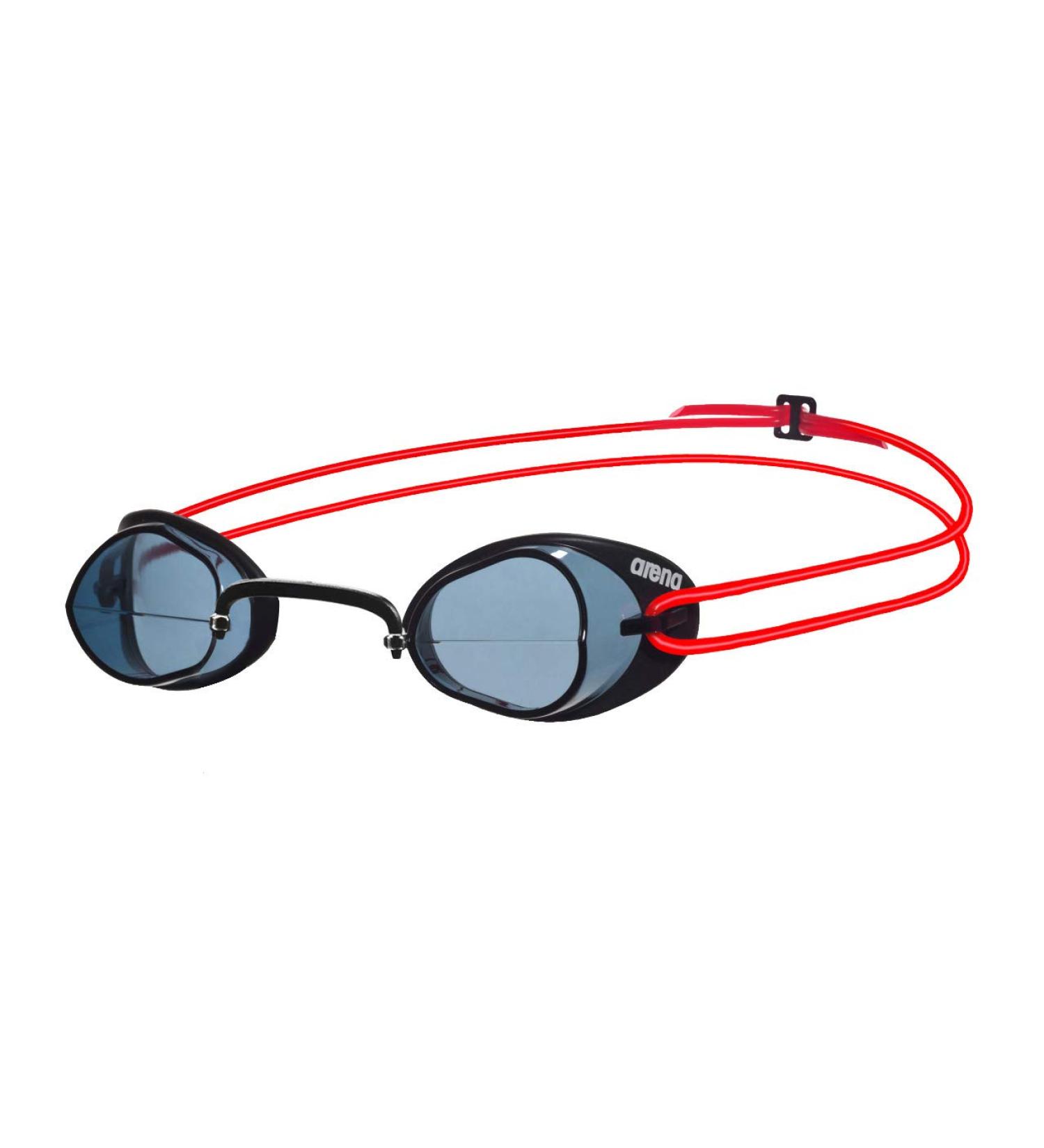 ARENA Unisex Swedix Mirror Swimming Goggles - Black Smoke-Red - One Size - International Shipping Available - Buy Online on GoSupps.com