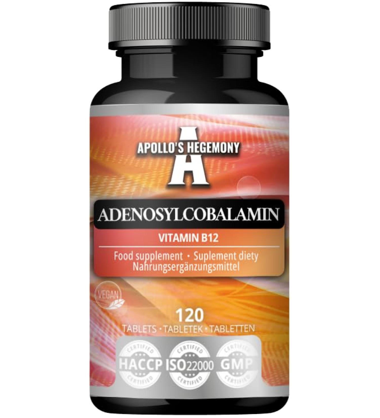 APOLLO'S HEGEMONY Adenosylcobalamin 120 Tablets - Optimal Bioavailable Vitamin B12 for Enhanced Energy Metabolism - 480 Servings - Diet Supplement - Buy Online on GoSupps.com
