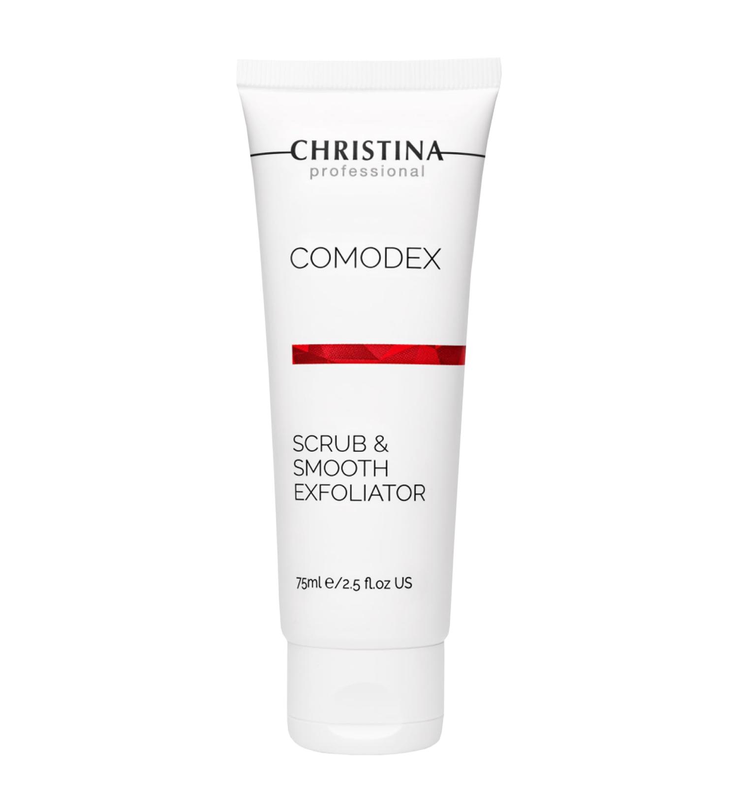 Christina Comodex Scrub & Smooth Exfoliator 75ml - Fight Oiliness Pores & Dark Spots for Even-Toned Skin - Buy Online on GoSupps.com