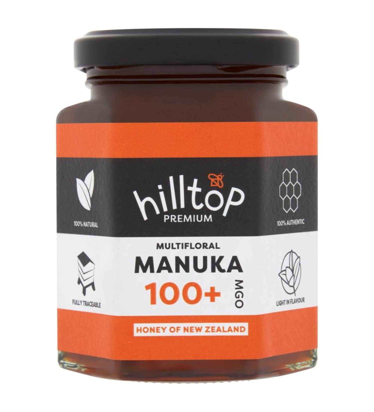 Hilltop Honey Manuka MGO 100+ 225g from New Zealand - Pure and Potent - Buy Online on GoSupps.com