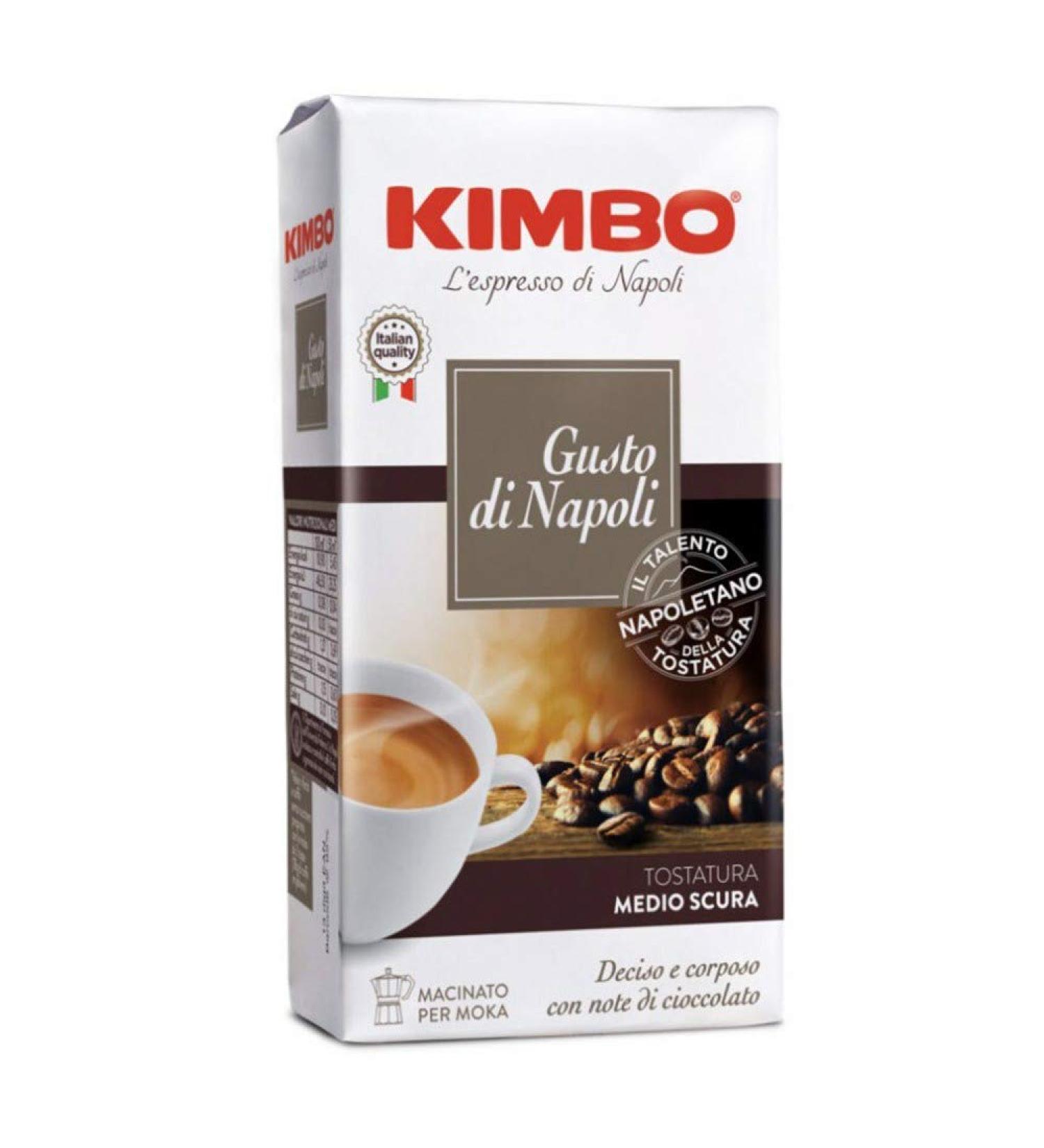Kimbo KIMBO Gusto di Napoli Italian Ground Coffee Determined and Full-bodied Espresso with Chocolate Notes for Mocha 250 g