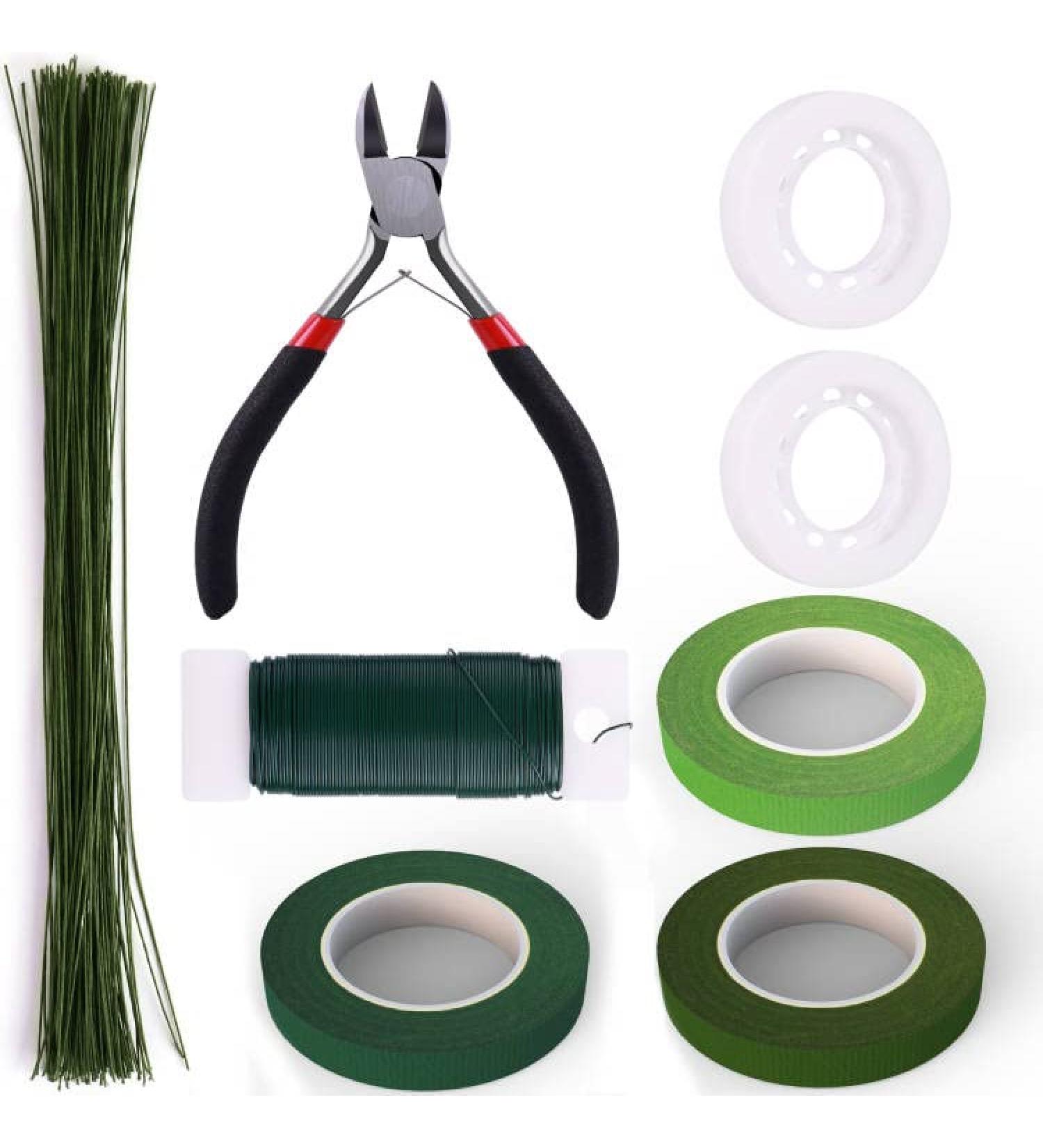 GLAMFIELDS Floral Arrangement Kit with Cutter  5 Rolls 1/2 Wide Floral Tapes  100 pcs 26 Gauge Floral Stem Wire  1 Roll 22 Gauge Floral Wire for Bouquet Stem Wrapping and Floral Crafts Green 8pcs - Buy Online on GoSupps.com