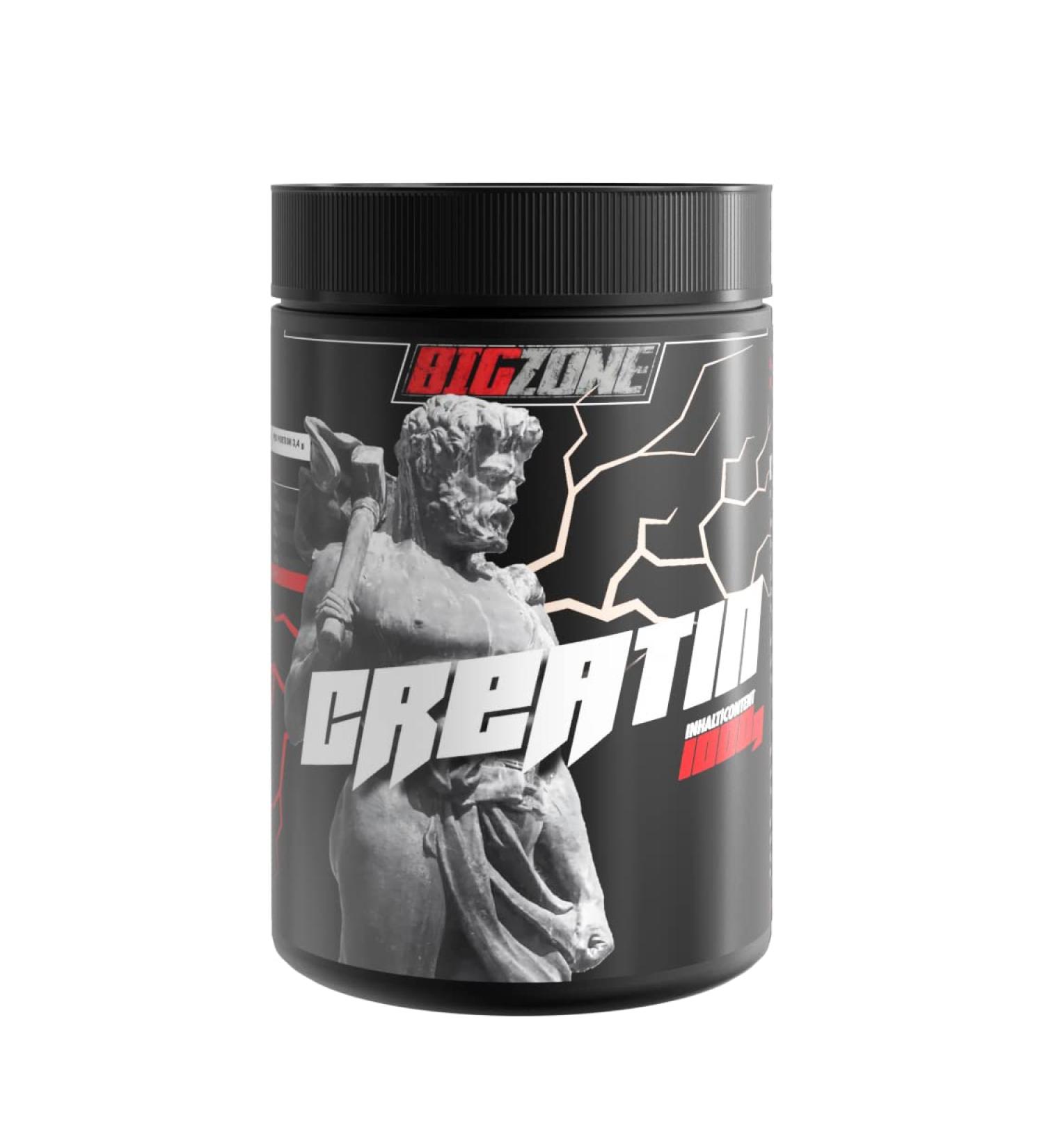 Big zone creatine creatine 100% monohydrate pure powder muscle building/fitness/nutritional supplement |GMO free lactose and gluten-free |(1000g) 1 kg (1 Pack)
