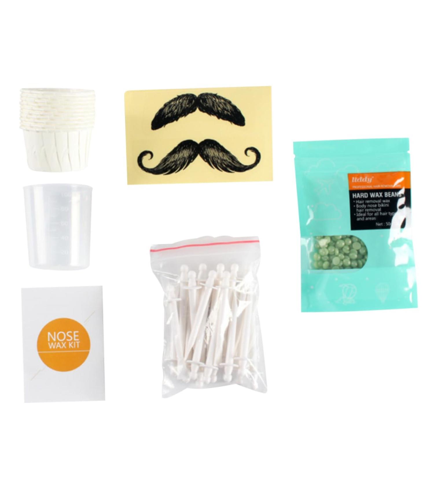 Hair Removal Wax Kit - Nose Hair Removal Wax Beans & Multipurpose Cleaning Set for Smooth Skin - Buy Online on GoSupps.com