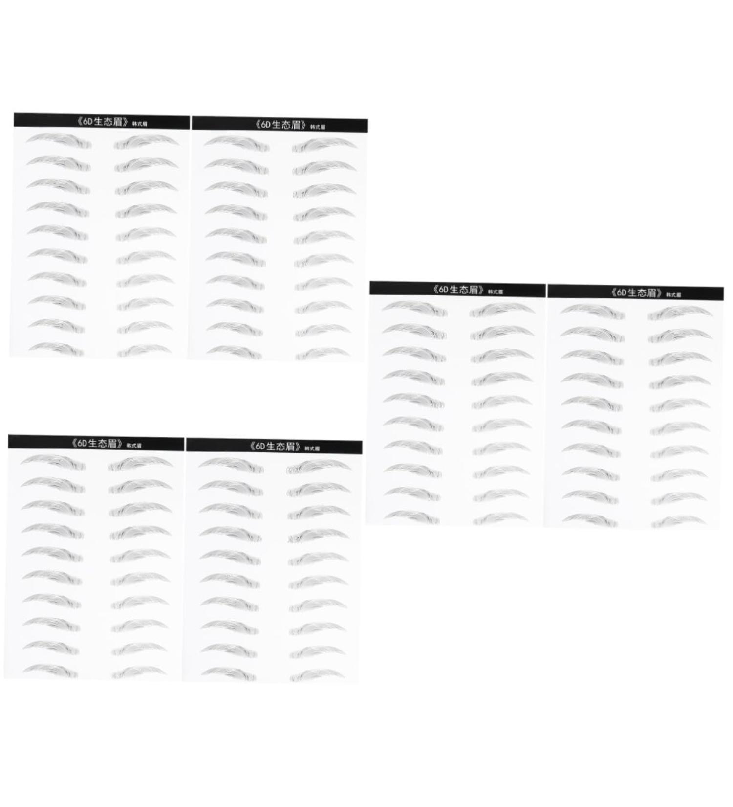 Housoutil Eyebrow Stickers 6 Sheets Pairs Water Transfer Eyebrow Sticker Eyebrow Transfer Simulation Eyebrow Hair 6d Patch - Buy Online on GoSupps.com