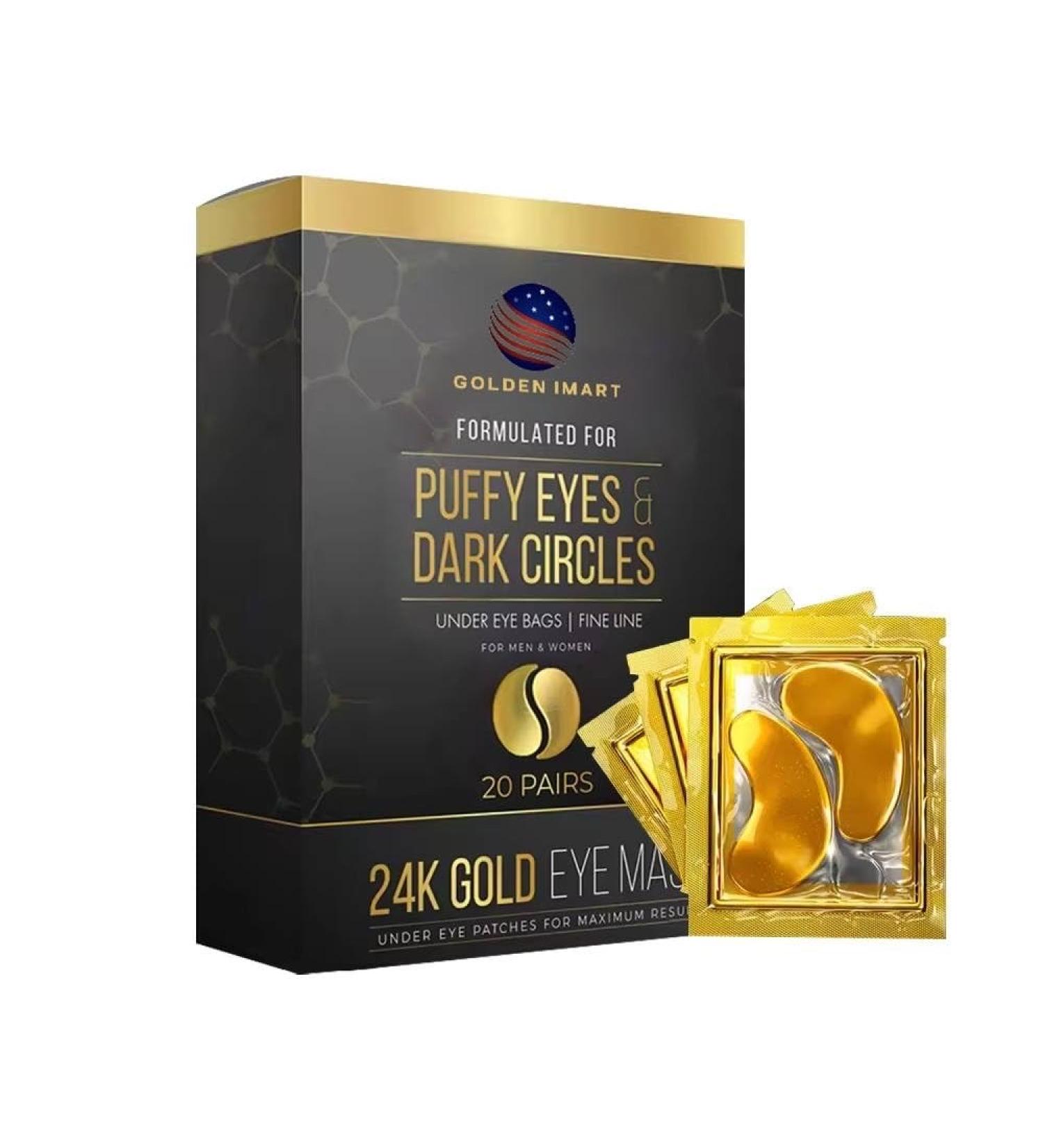 Buy 24k Gold Under Eye Patches - Hydrating Anti-Aging Masks for Dark Circles & Puffiness (20 Pairs - Buy Online on GoSupps.com