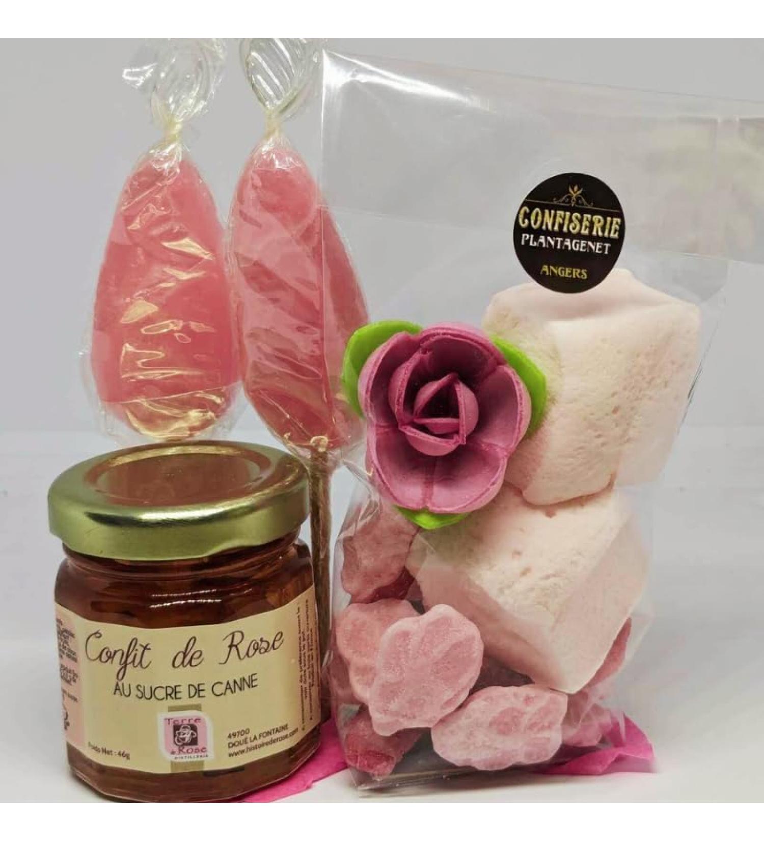 TP LP Tout Pour Les Papilles Small gourmet rose gift box - Original gift - Confectionery & jam - 200g - Buy Online on GoSupps.com