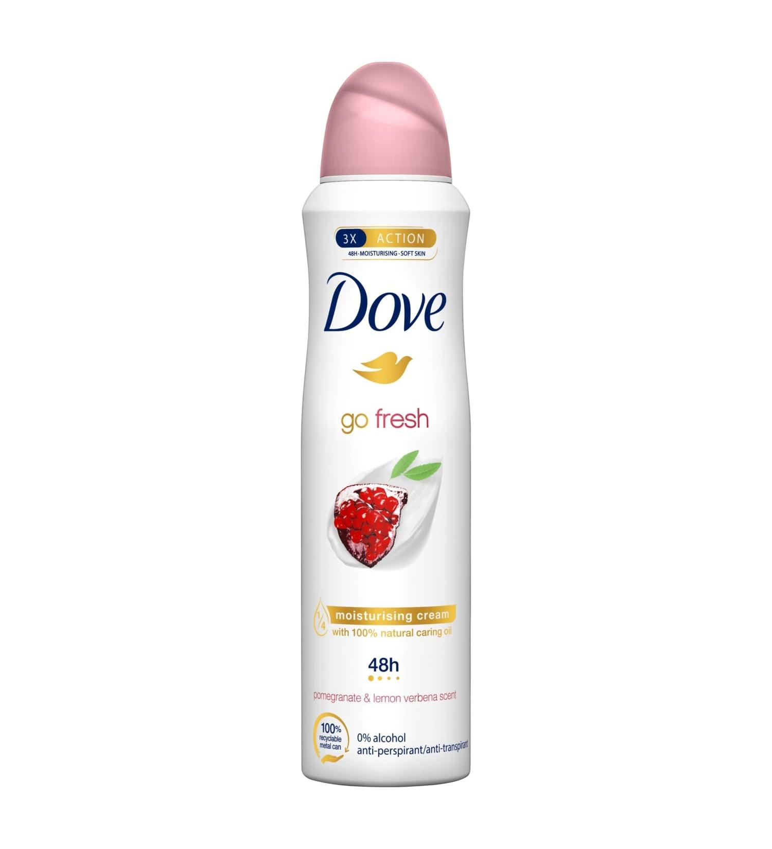 Dove Go Fresh Pomegranate & Lemon Verbena Deodorant Spray 150 ml / 5 oz (6-Pack) Lemon Verbena Pomegranate 6 Ounce (Pack of 5) - Buy Online on GoSupps.com