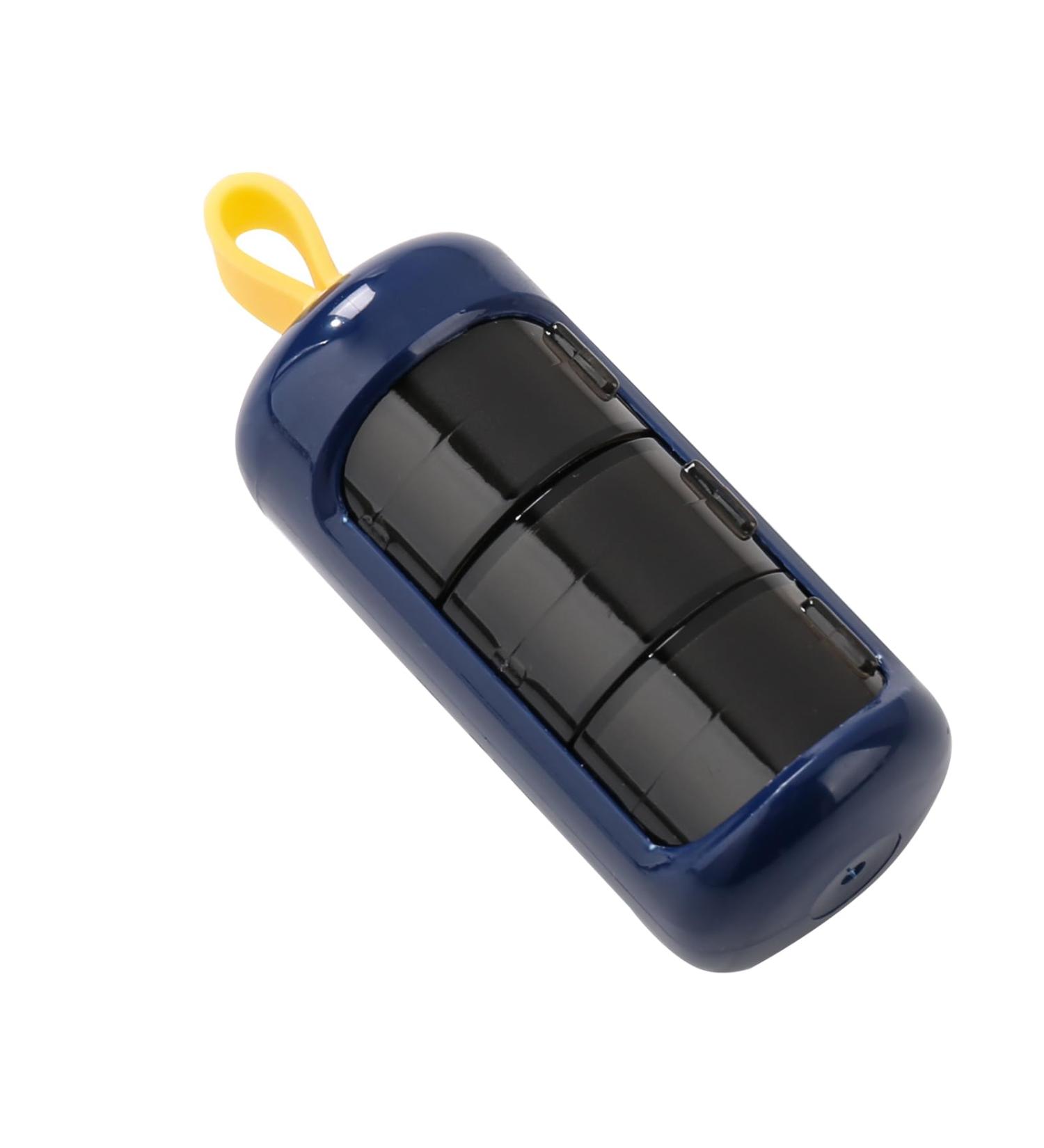 Jingyi Blue Tablet Pill Box - Portable Vitamin Organizer for On-the-Go | Secure Dose Storage & Optimal Medical Property Maintenance - Buy Online on GoSupps.com