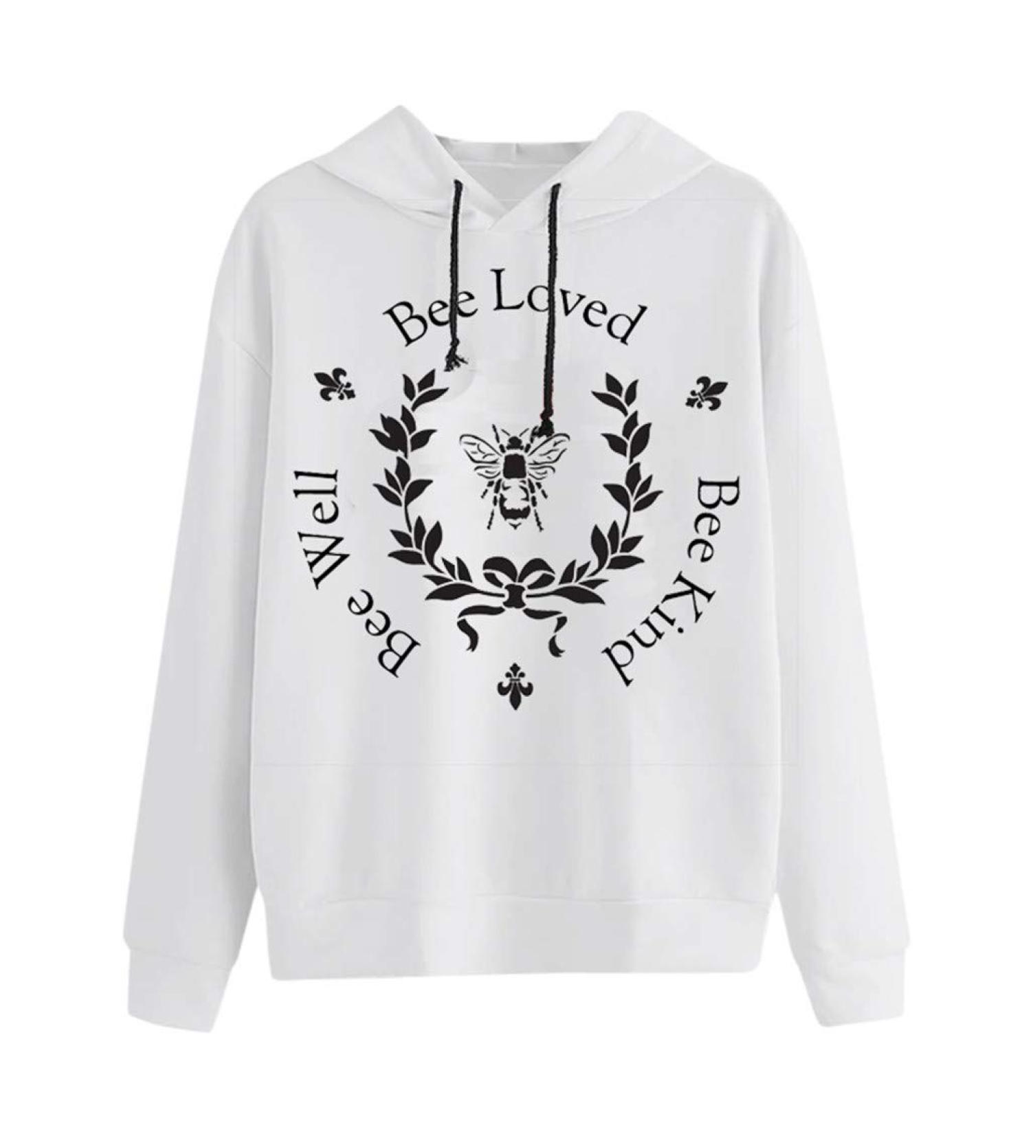 Bigfanshu Womens Dresses Letter Printing Stripe Round Collar Long Sleeves Sweater Tops White - Buy Online on GoSupps.com